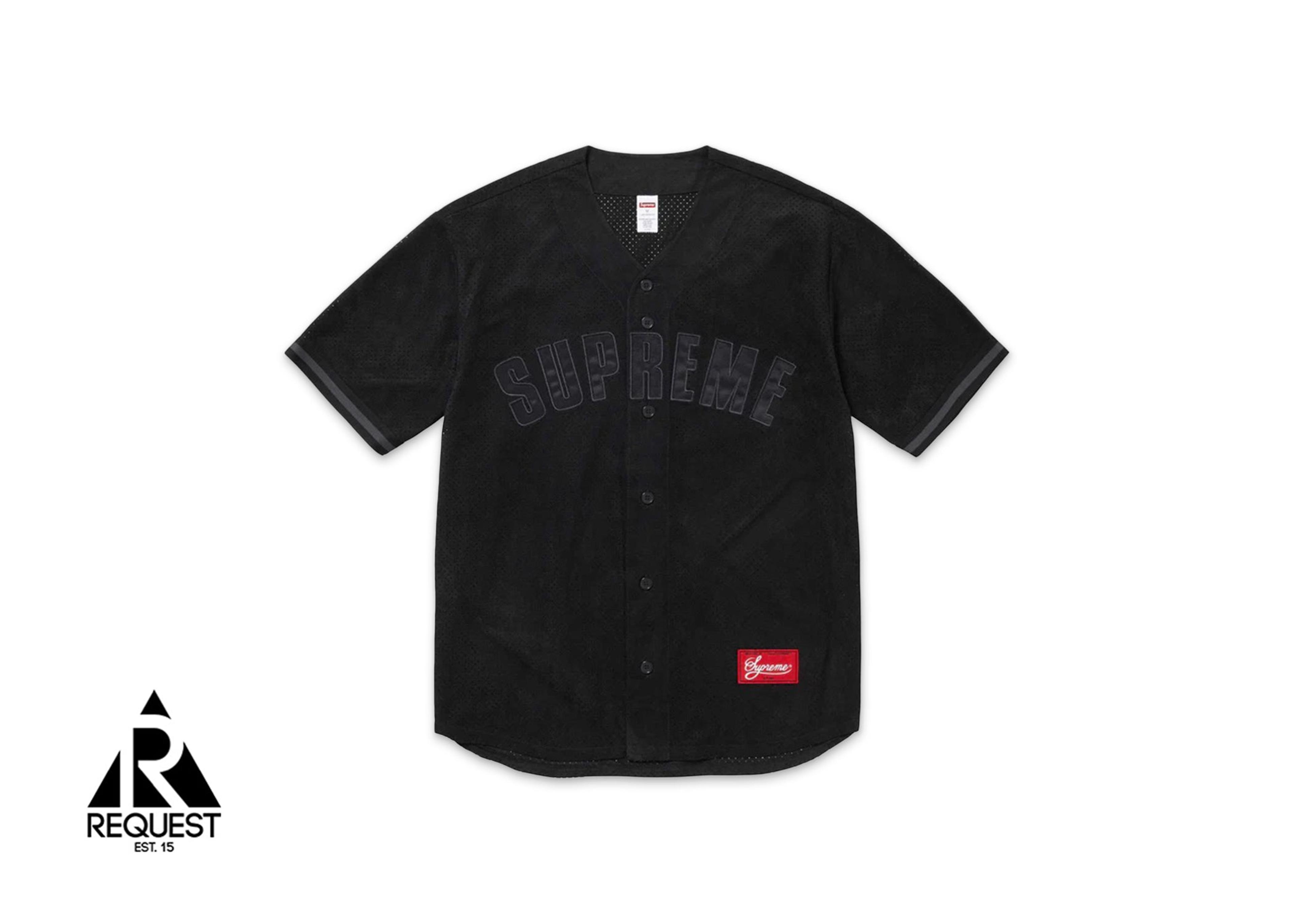 Ultra Suede Mesh Baseball Jersey "Black"