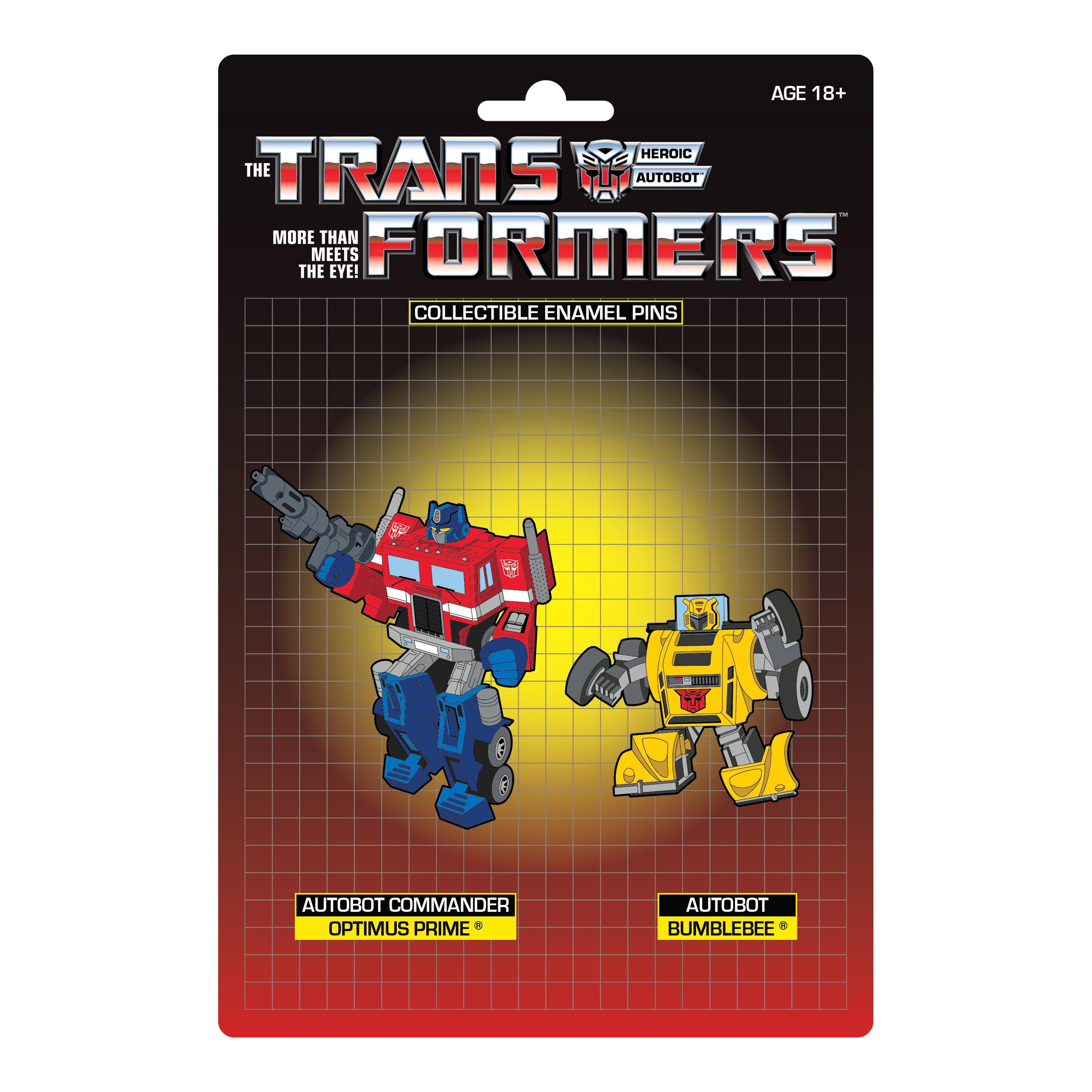 Transformers Optimus Prime X Bumblebee Retro Pin Set