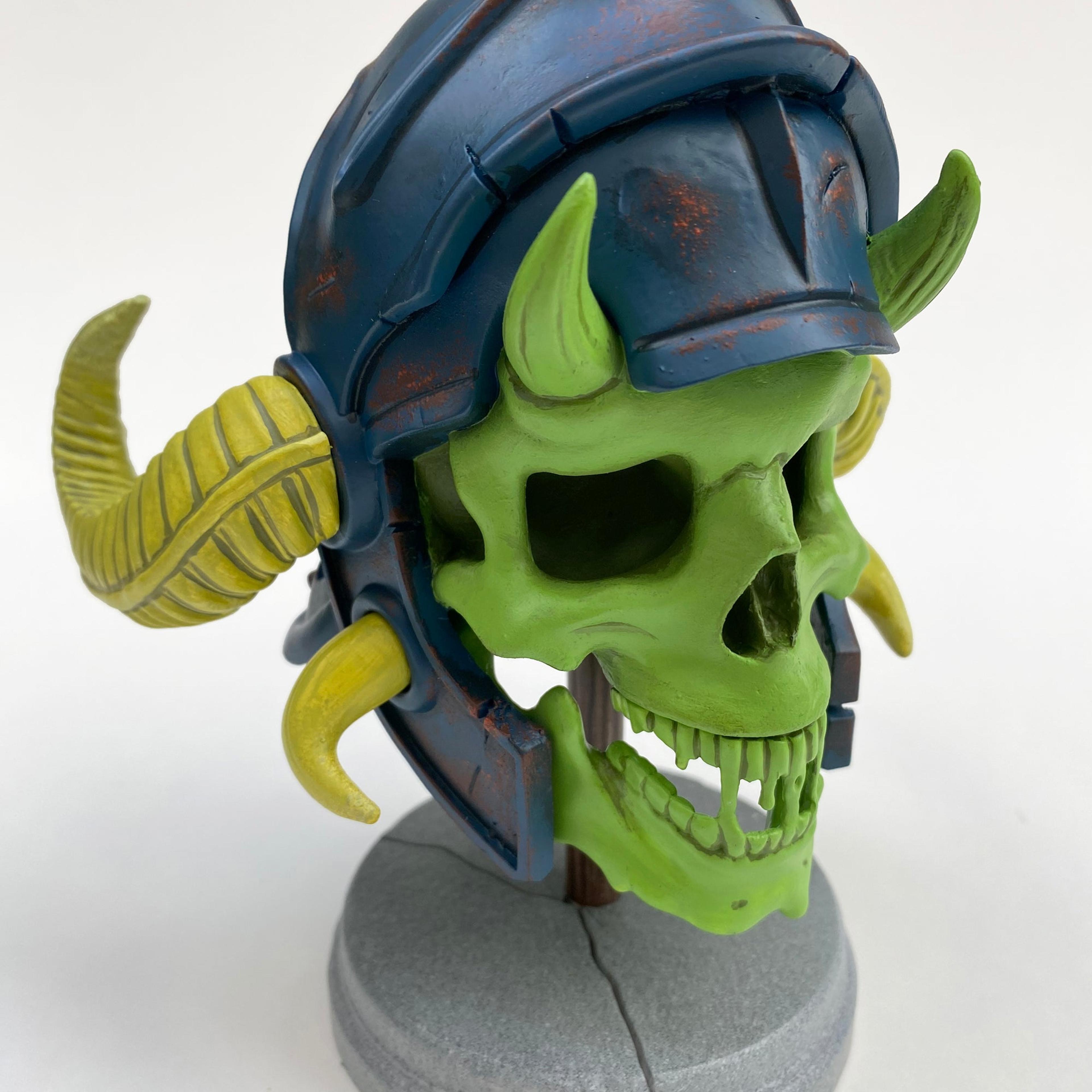 Alternate View 6 of K-NOR Warrior Skull resin figure
