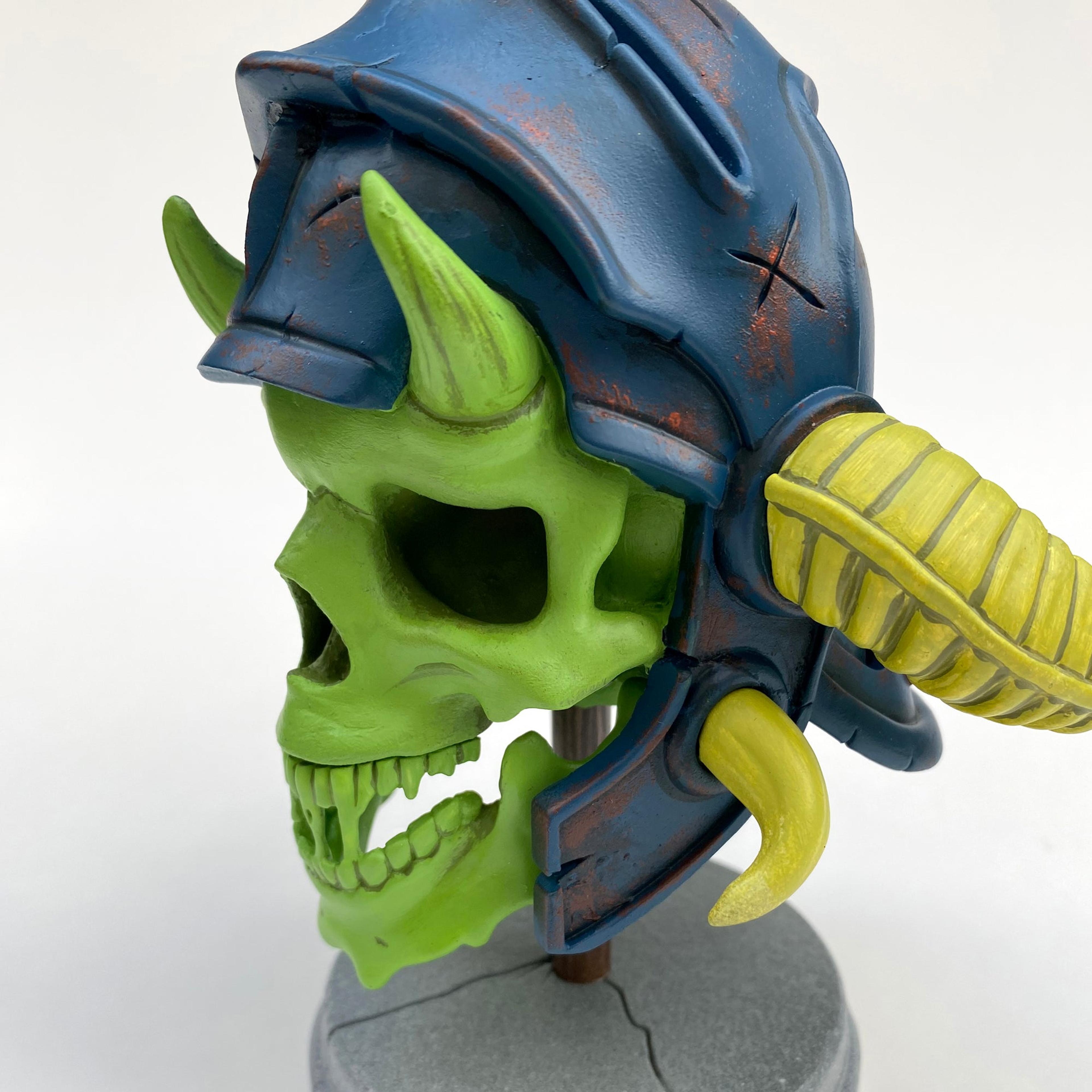 Alternate View 8 of K-NOR Warrior Skull resin figure