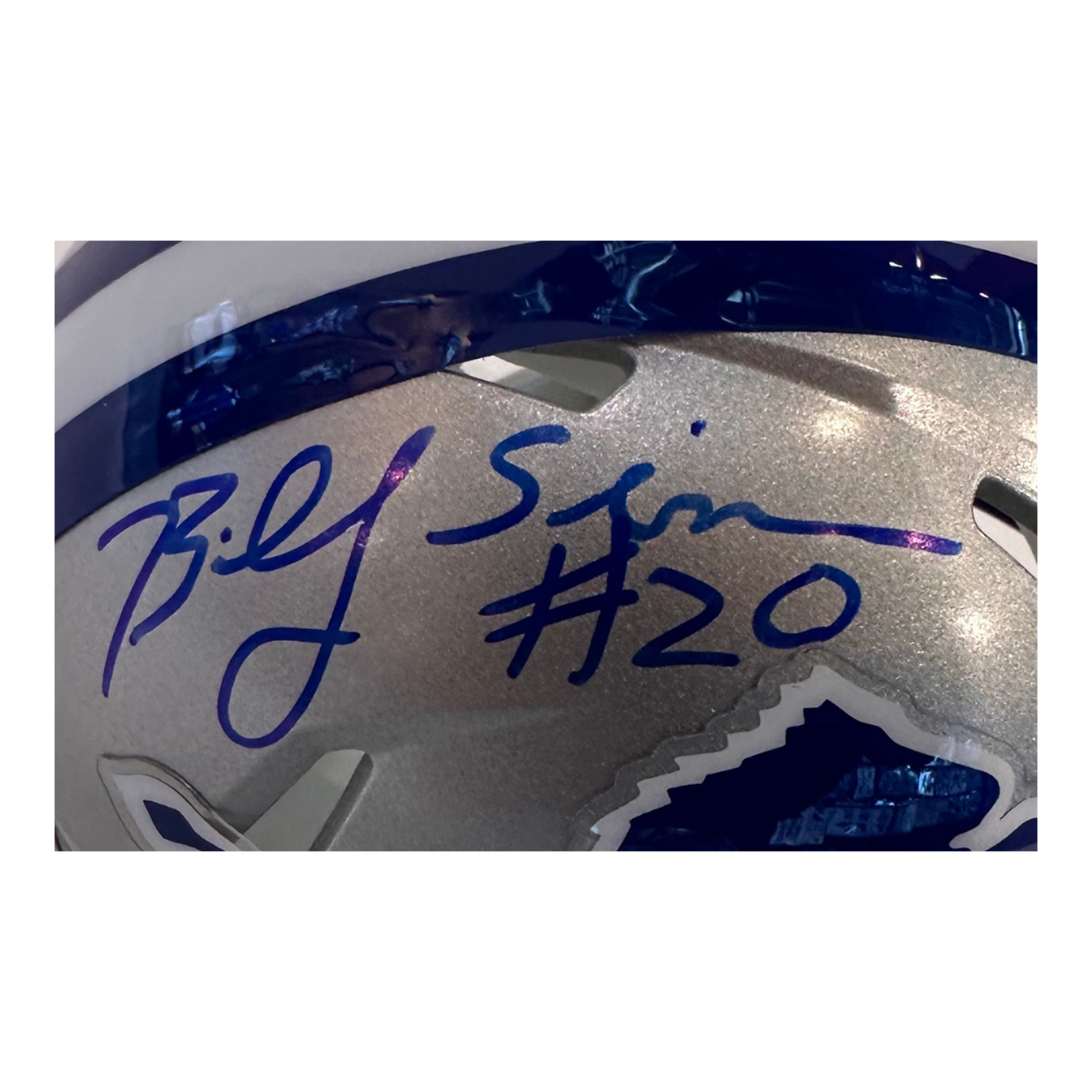 Billy Sims Signed Detroit Lions Flash Speed Mini Football Helmet (JSA) — RSA