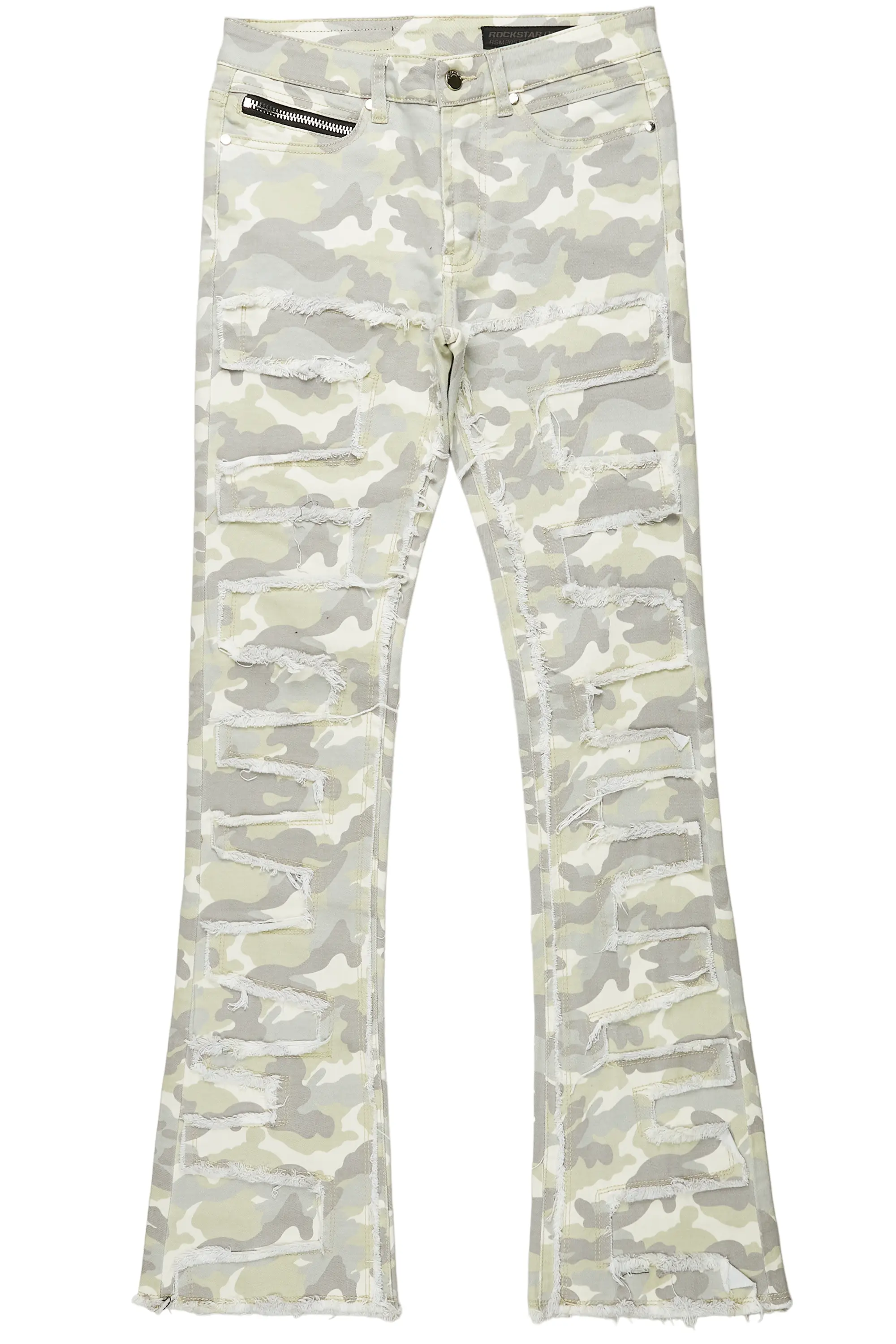 Alternate View 1 of Shake Light Camo Stacked Flare Jean