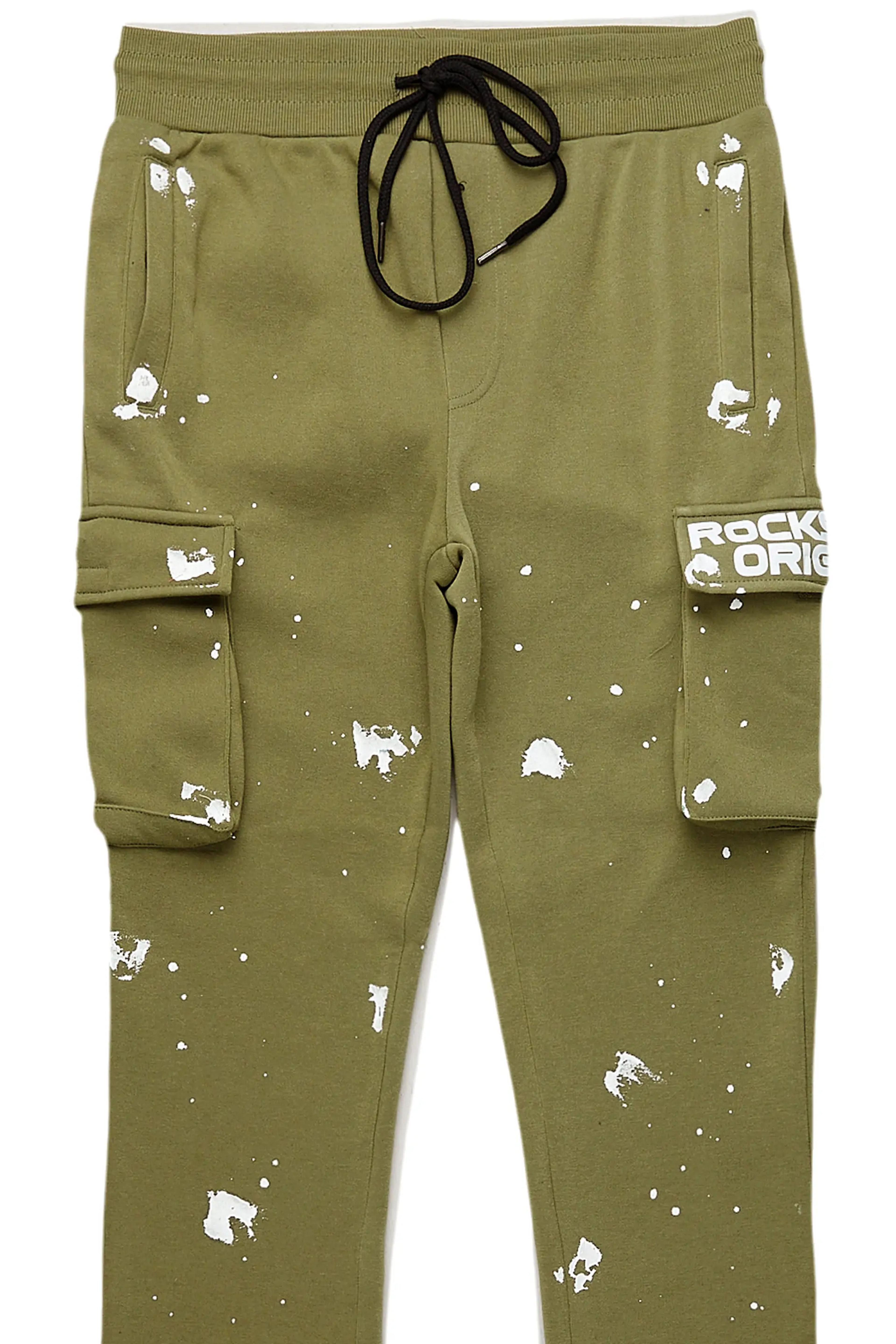 Alternate View 7 of Radko Olive Stacked Flare Cargo Pants