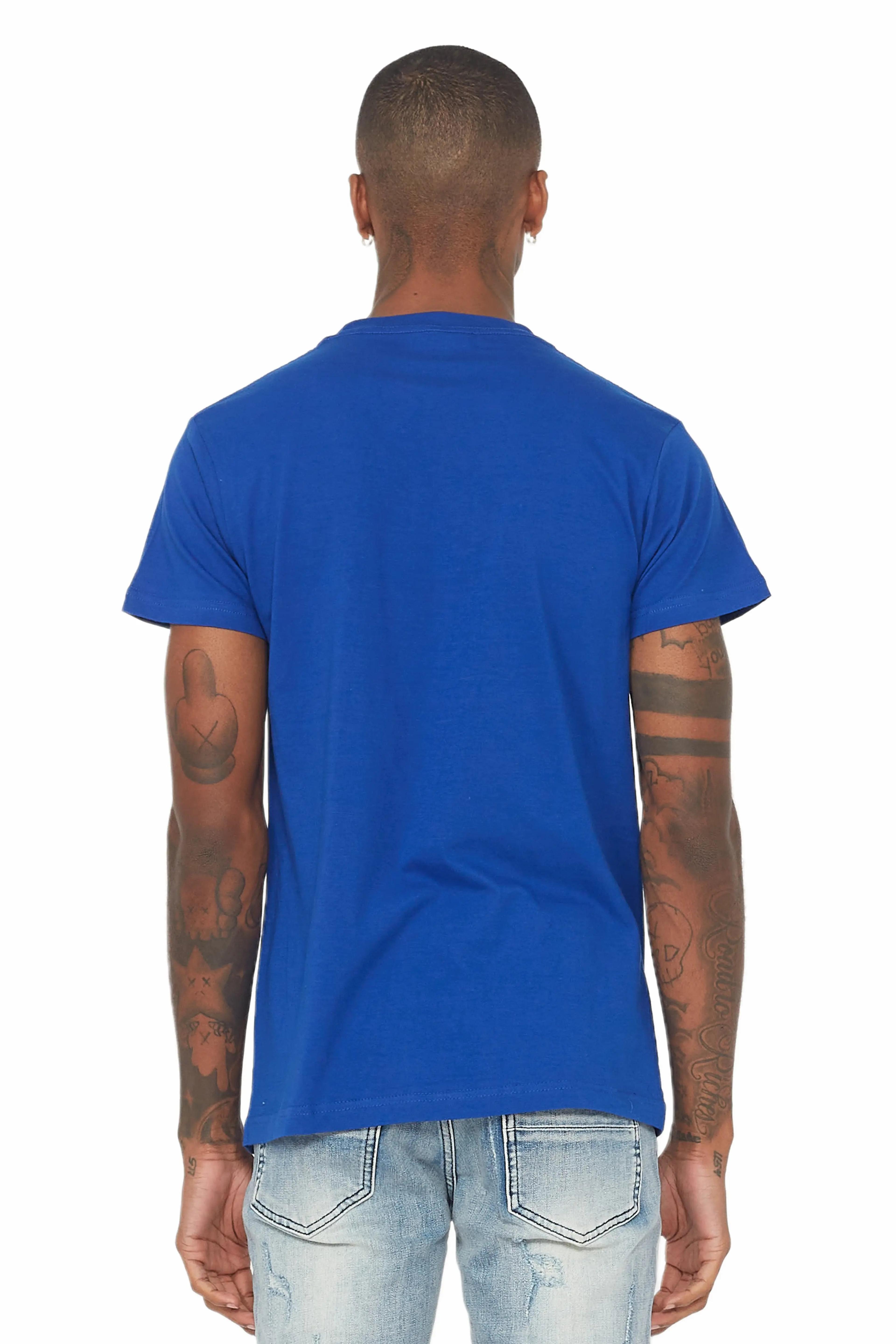 Alternate View 3 of Fraust Royal Blue Graphic T-Shirt