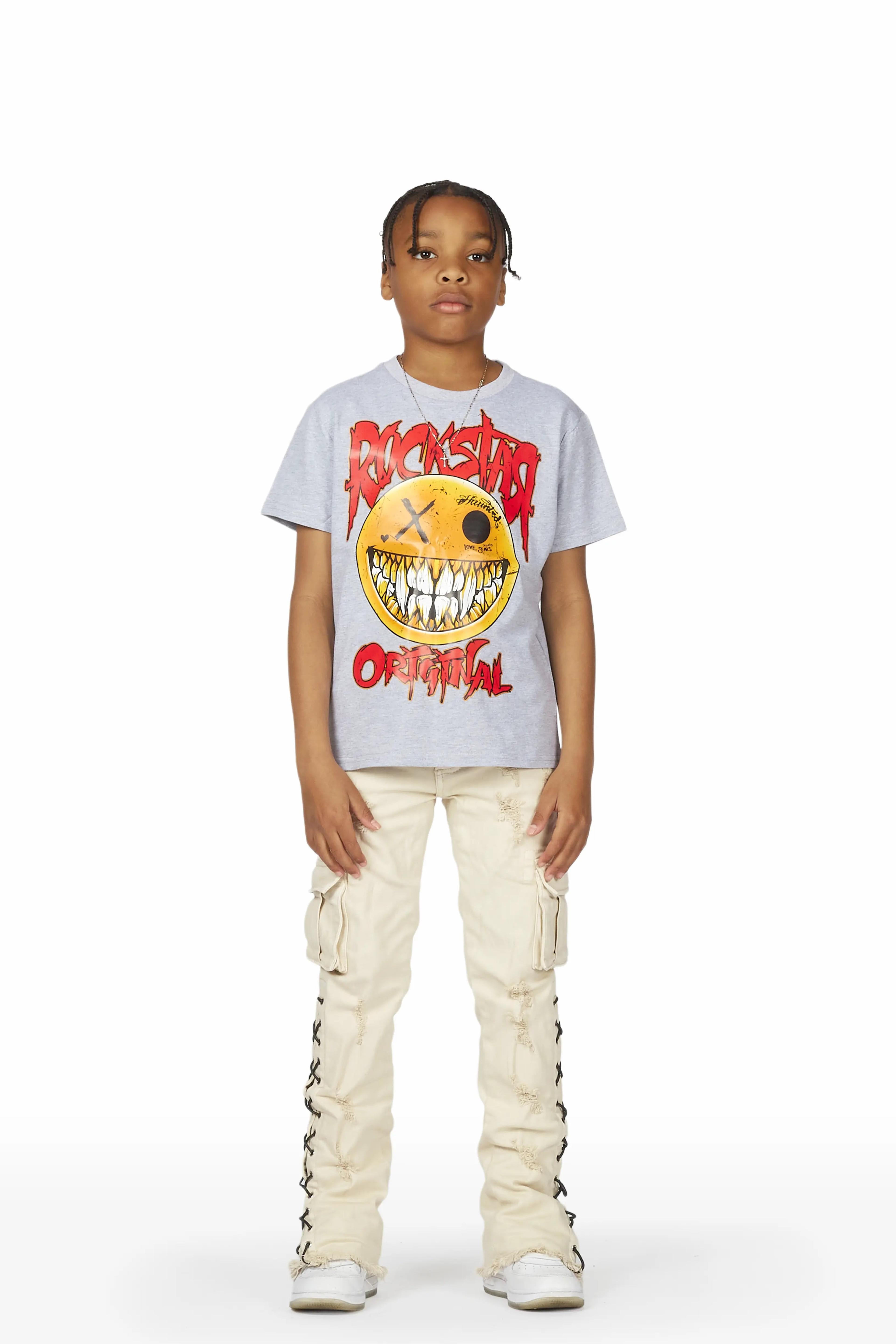 Alternate View 2 of Boys Sylo Beige Stacked Flare Jean