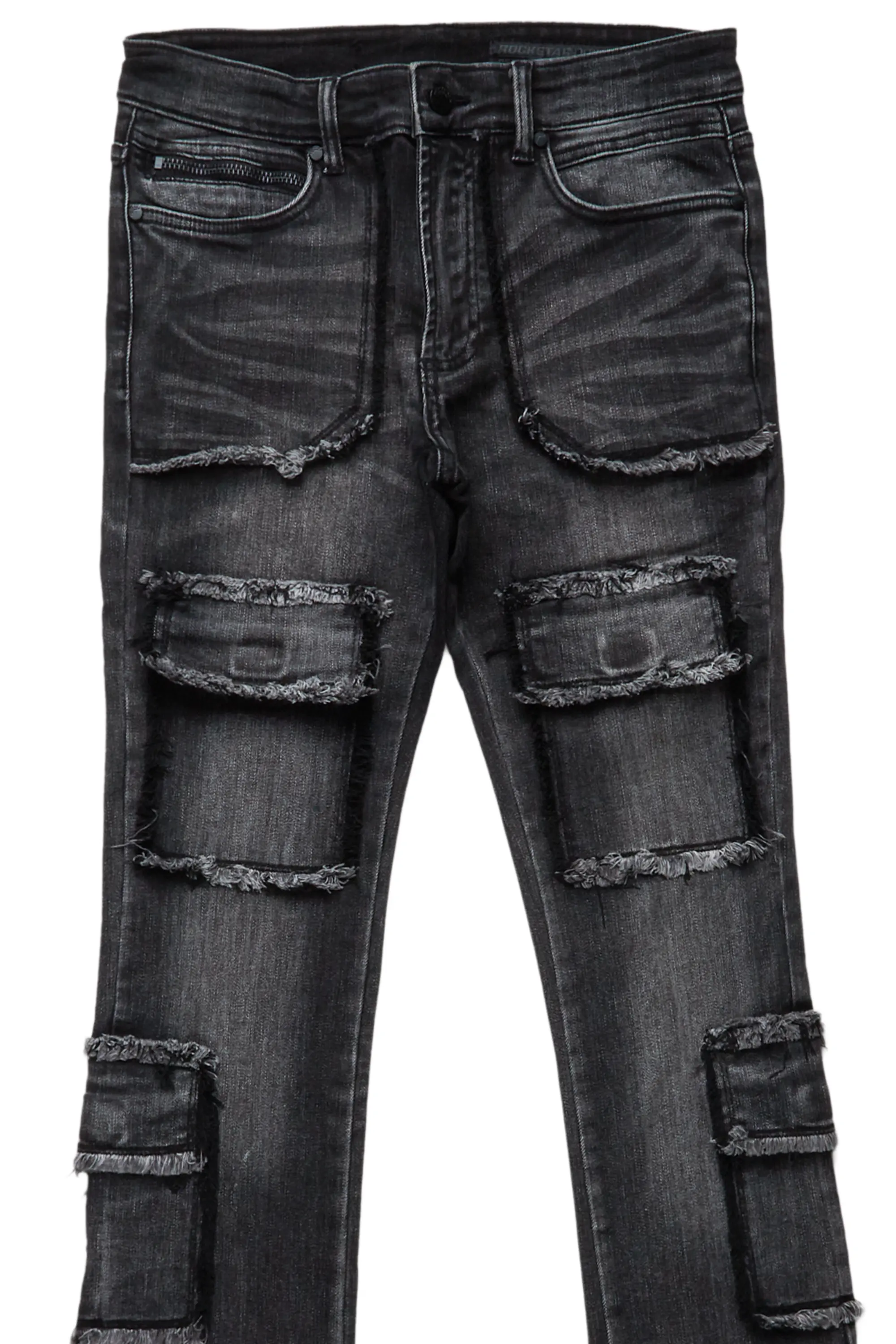 Alternate View 12 of Tyrell Grey Stacked Flare Cargo Jean