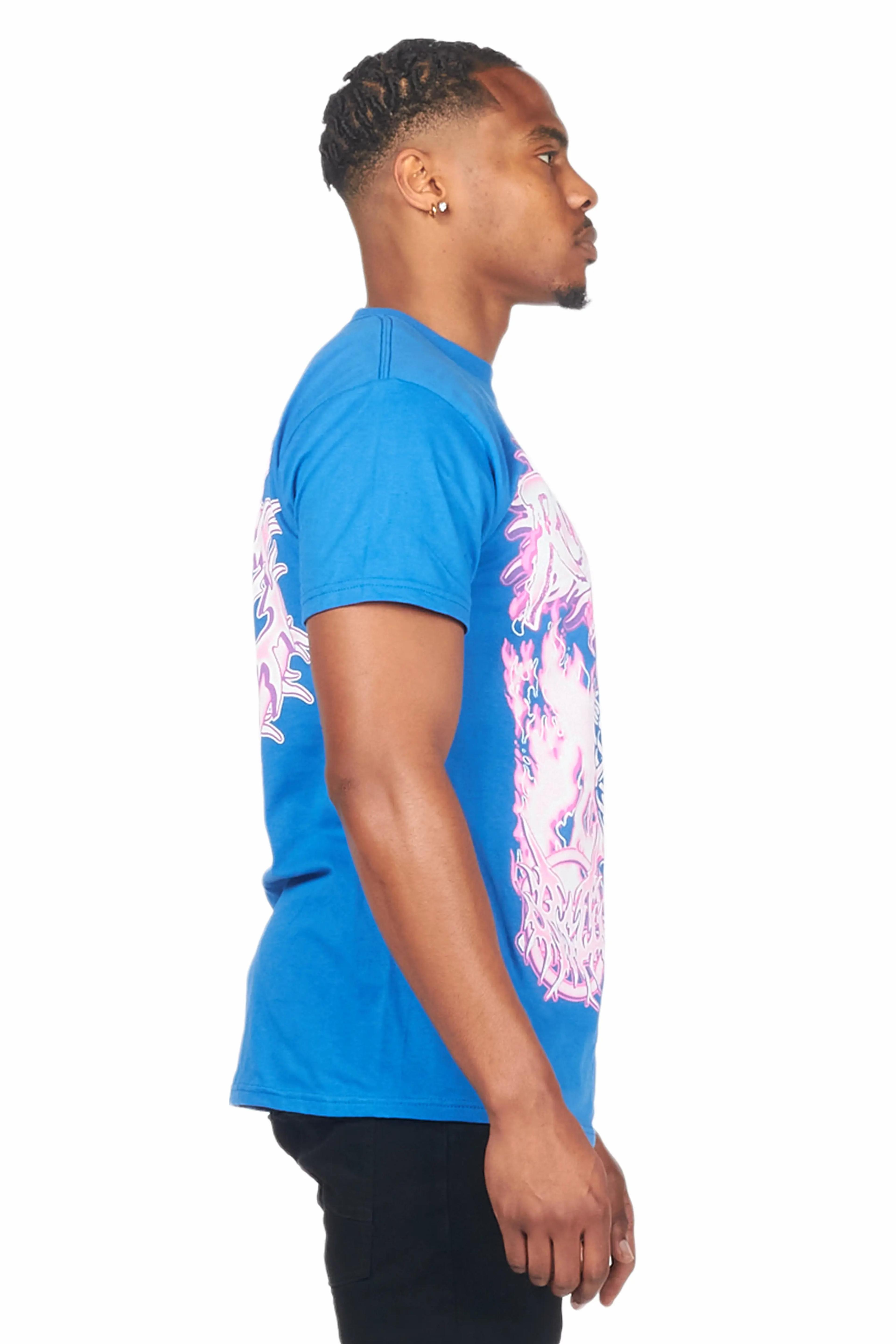 Alternate View 2 of Yoga Royal Blue Graphic T-Shirt