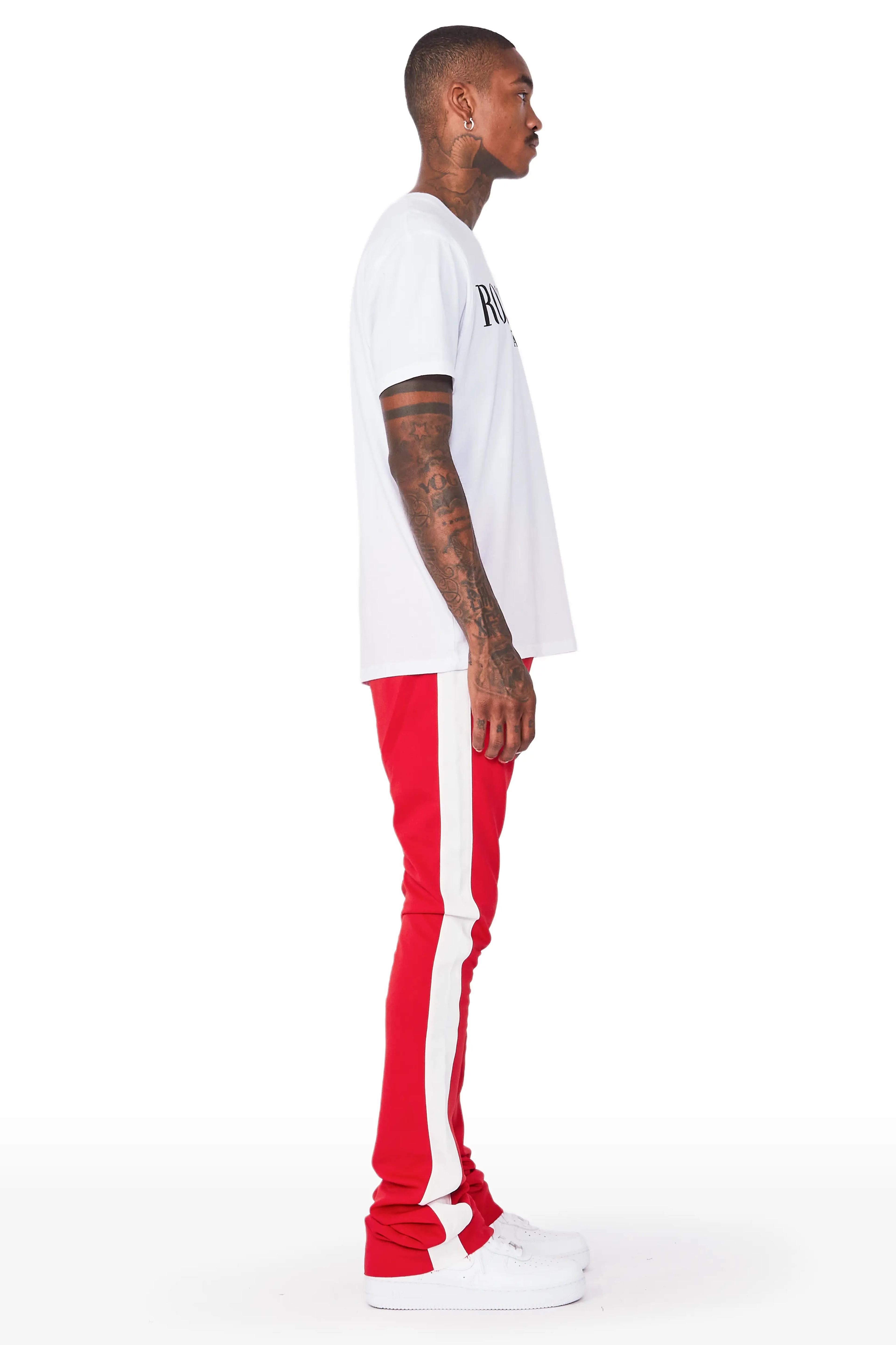 Alternate View 3 of Landry Red Super Stacked Track Pant