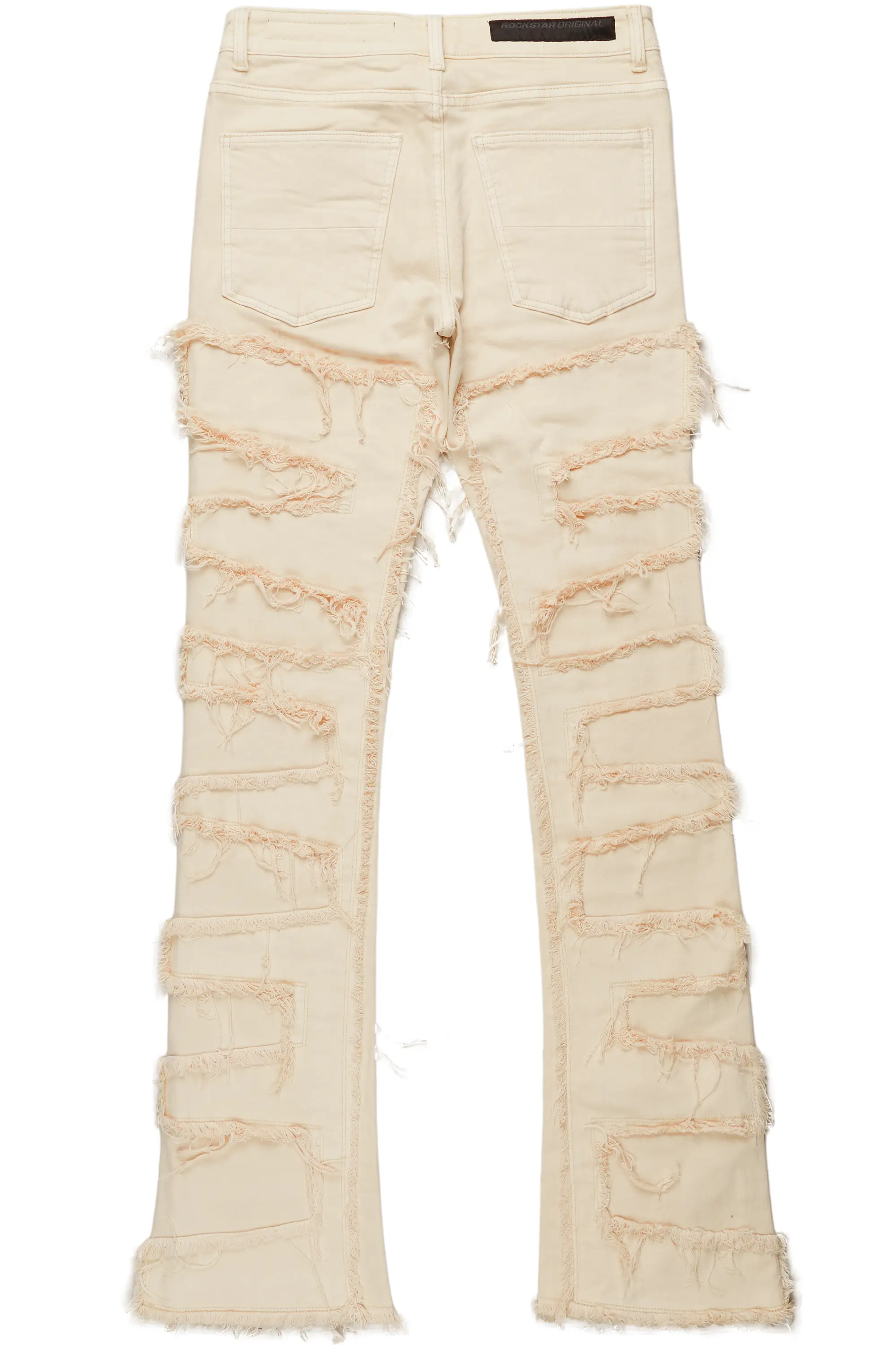 Alternate View 7 of Shake Beige Stacked Flare Jean