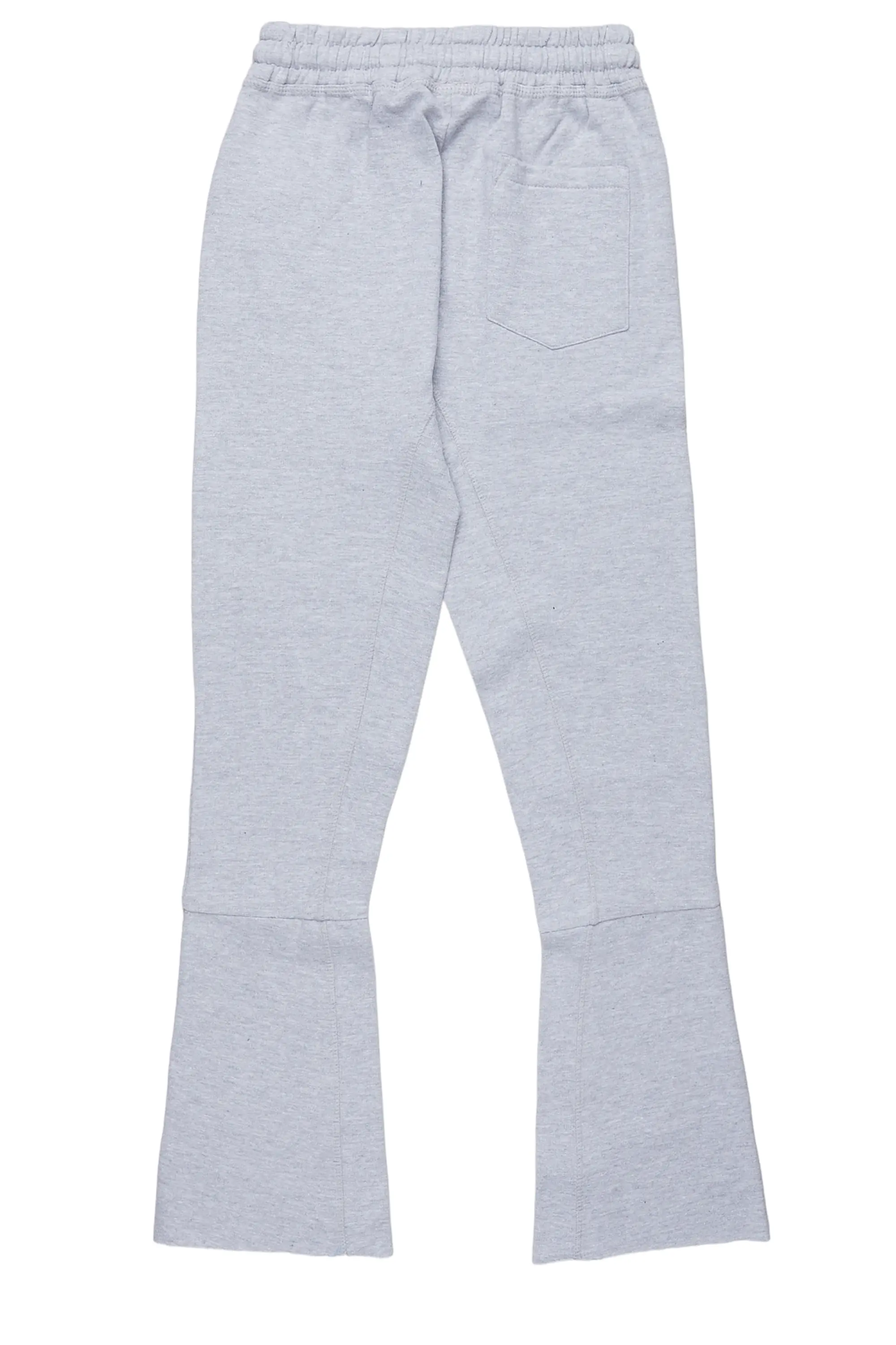 Alternate View 7 of Boys Alpine Heather Grey Super Stacked Trackpant