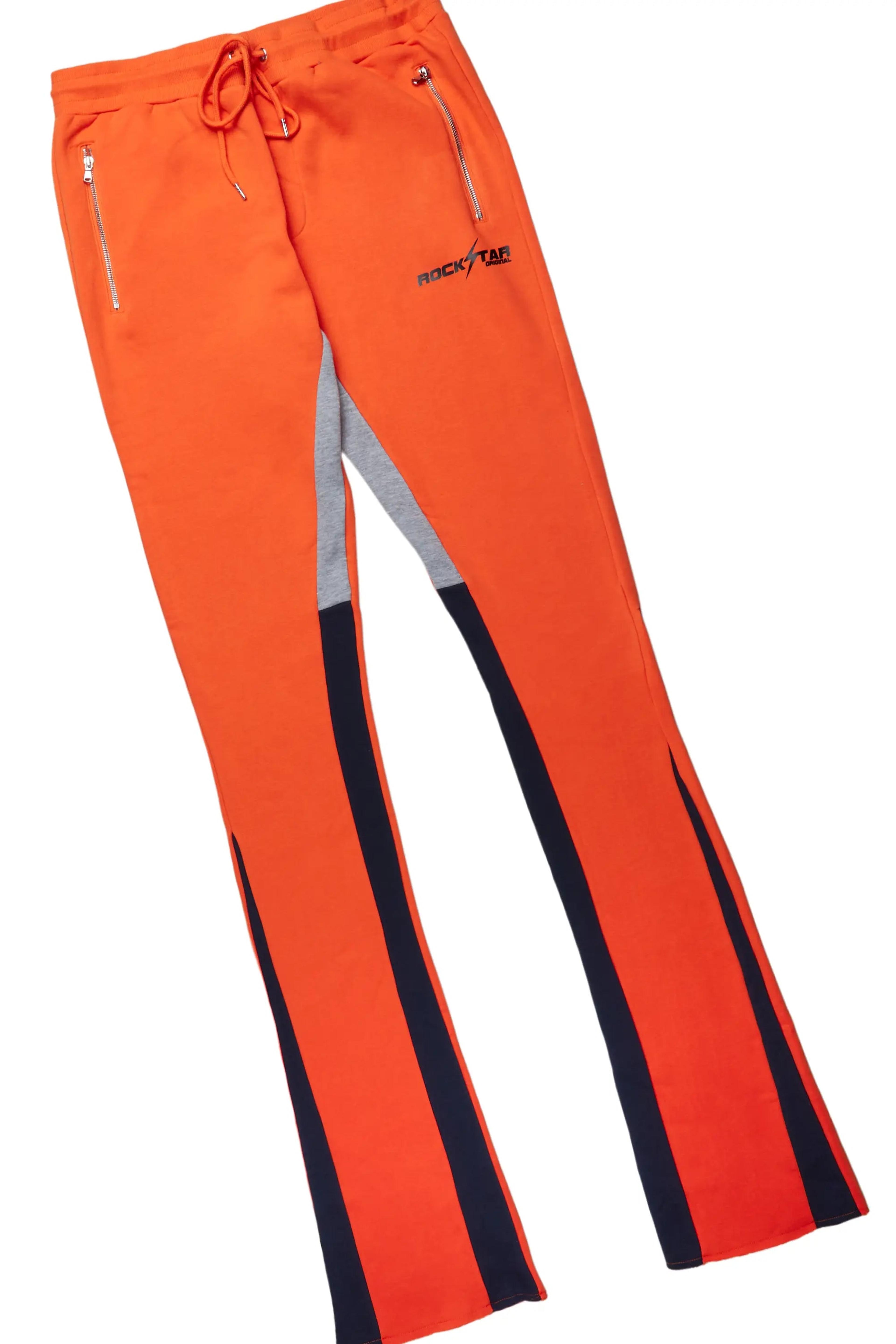 Alternate View 6 of Rory Orange Hoodie Super Stacked Flare Pant Set