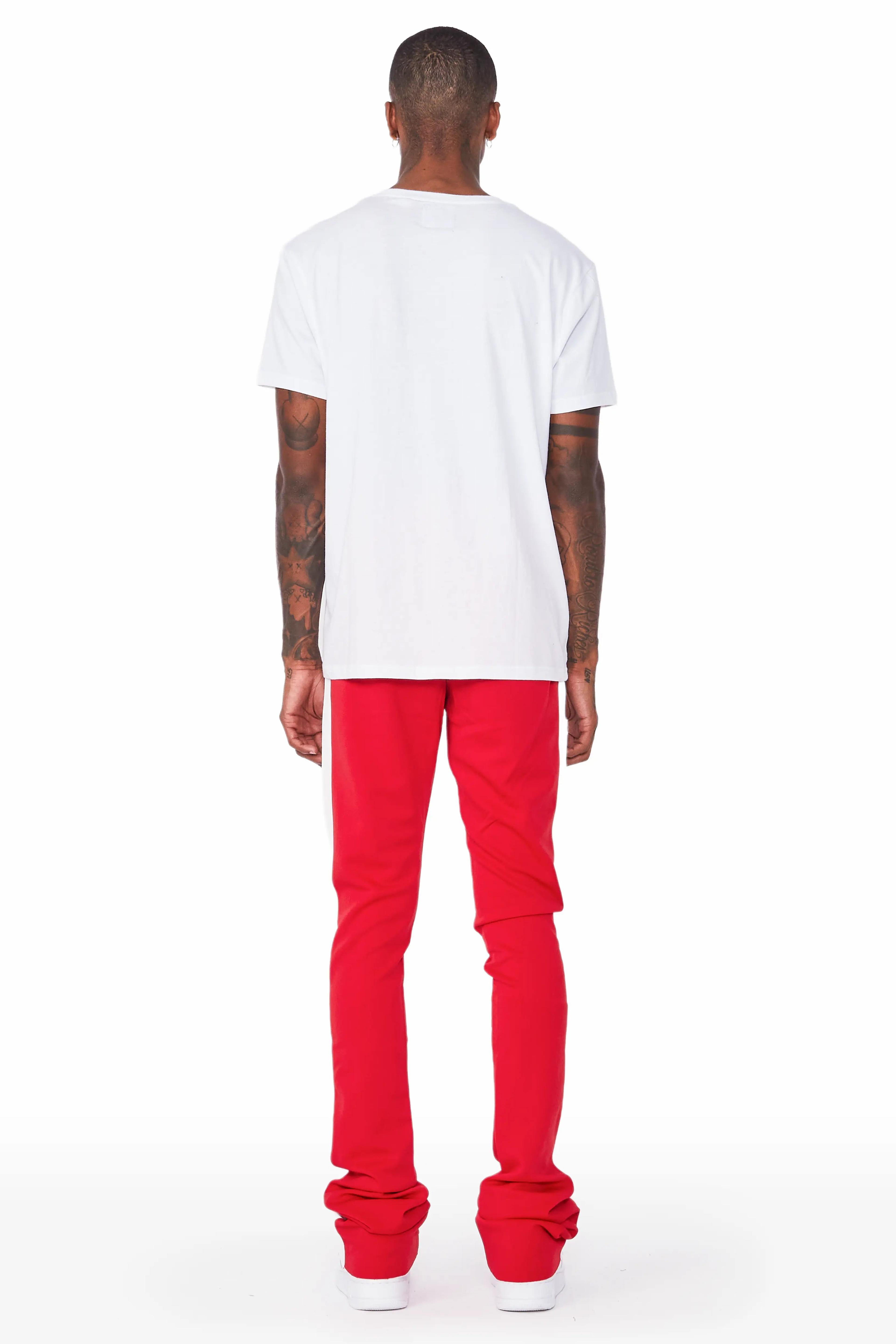 Alternate View 4 of Landry Red Super Stacked Track Pant
