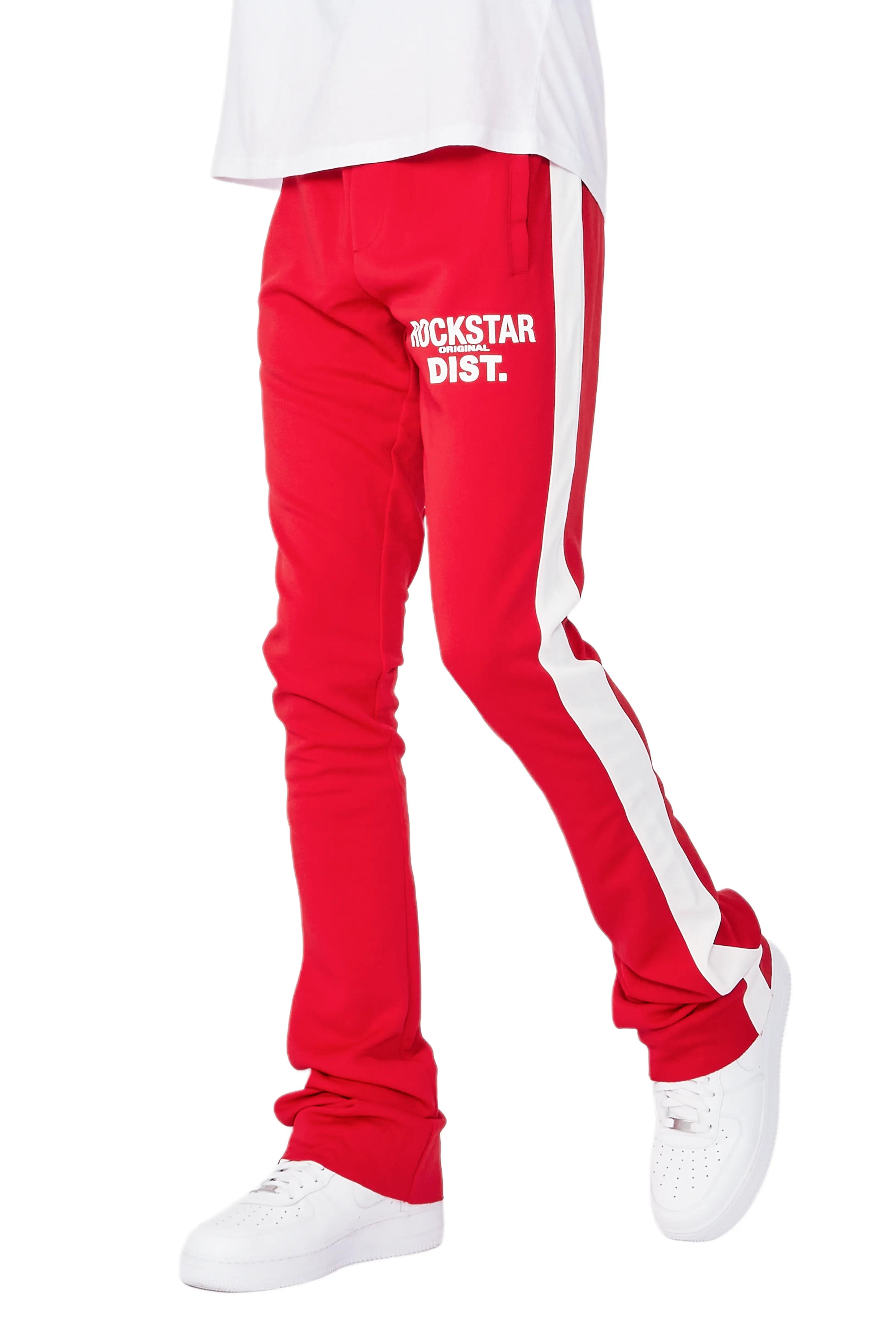 Alternate View 8 of Landry Red Super Stacked Track Pant