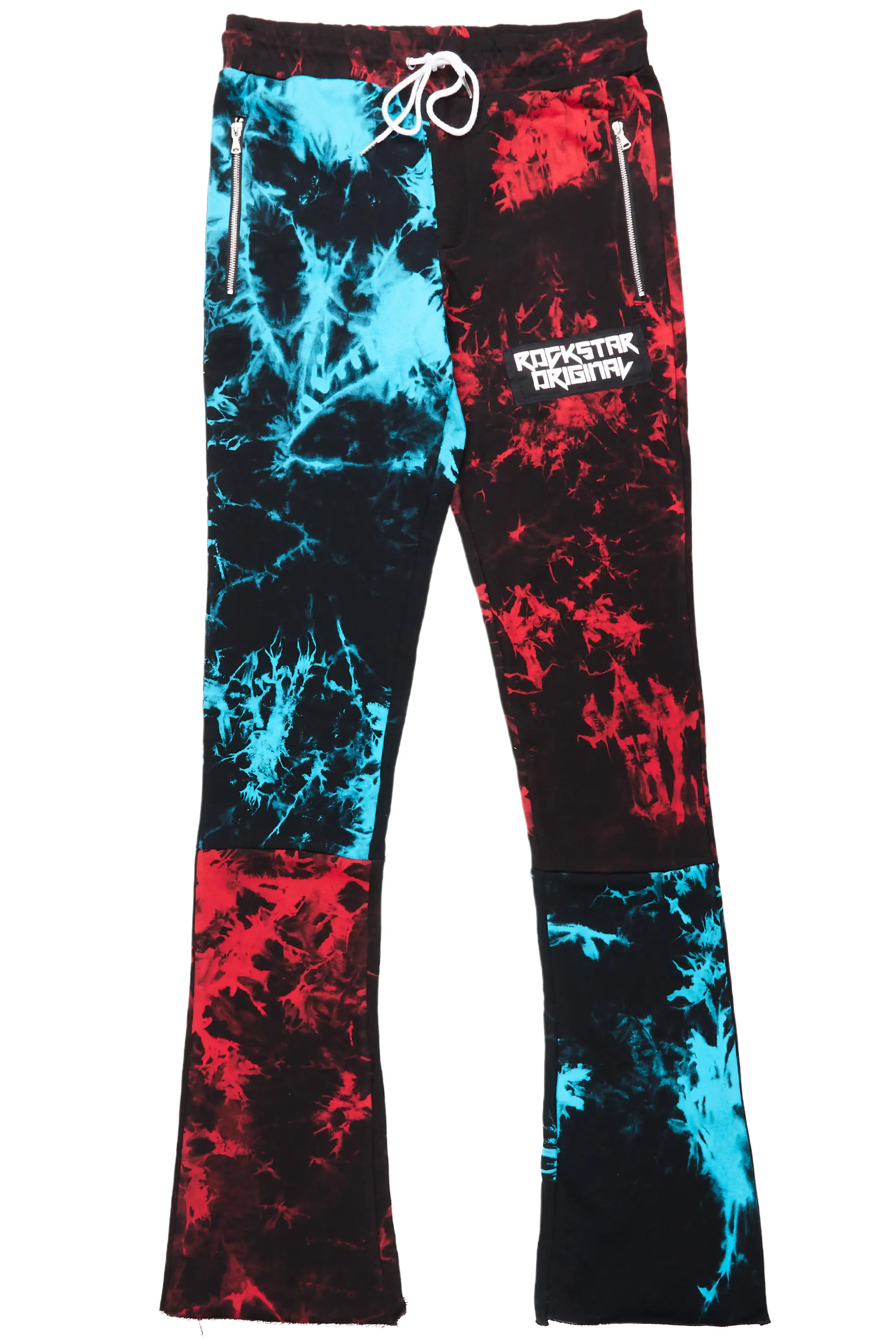 Alternate View 1 of Imogen Blue/Red Super Stacked Flare Track Pant