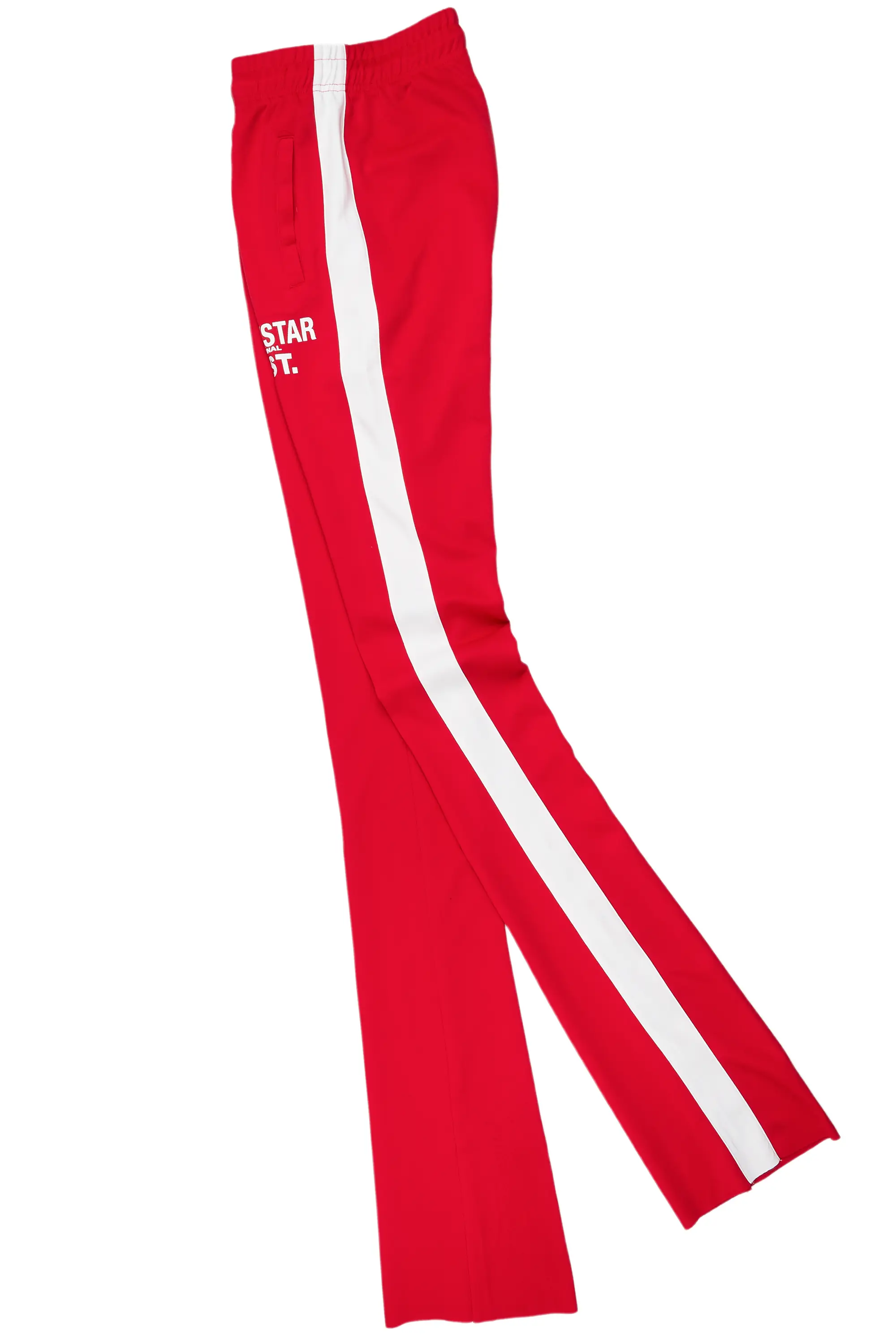 Alternate View 7 of Landry Red Super Stacked Track Pant