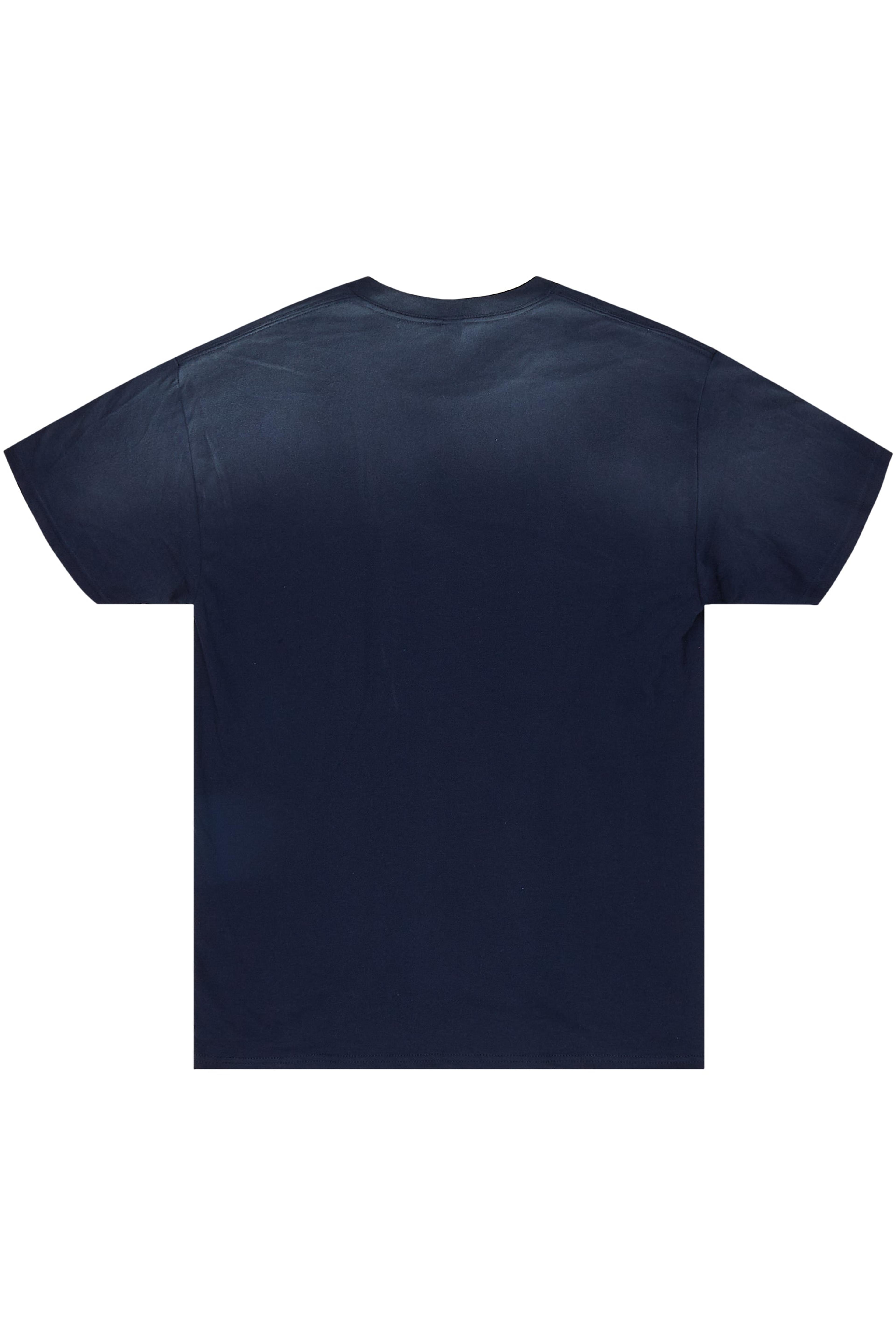 Alternate View 2 of Palmer Navy Graphic T-Shirt