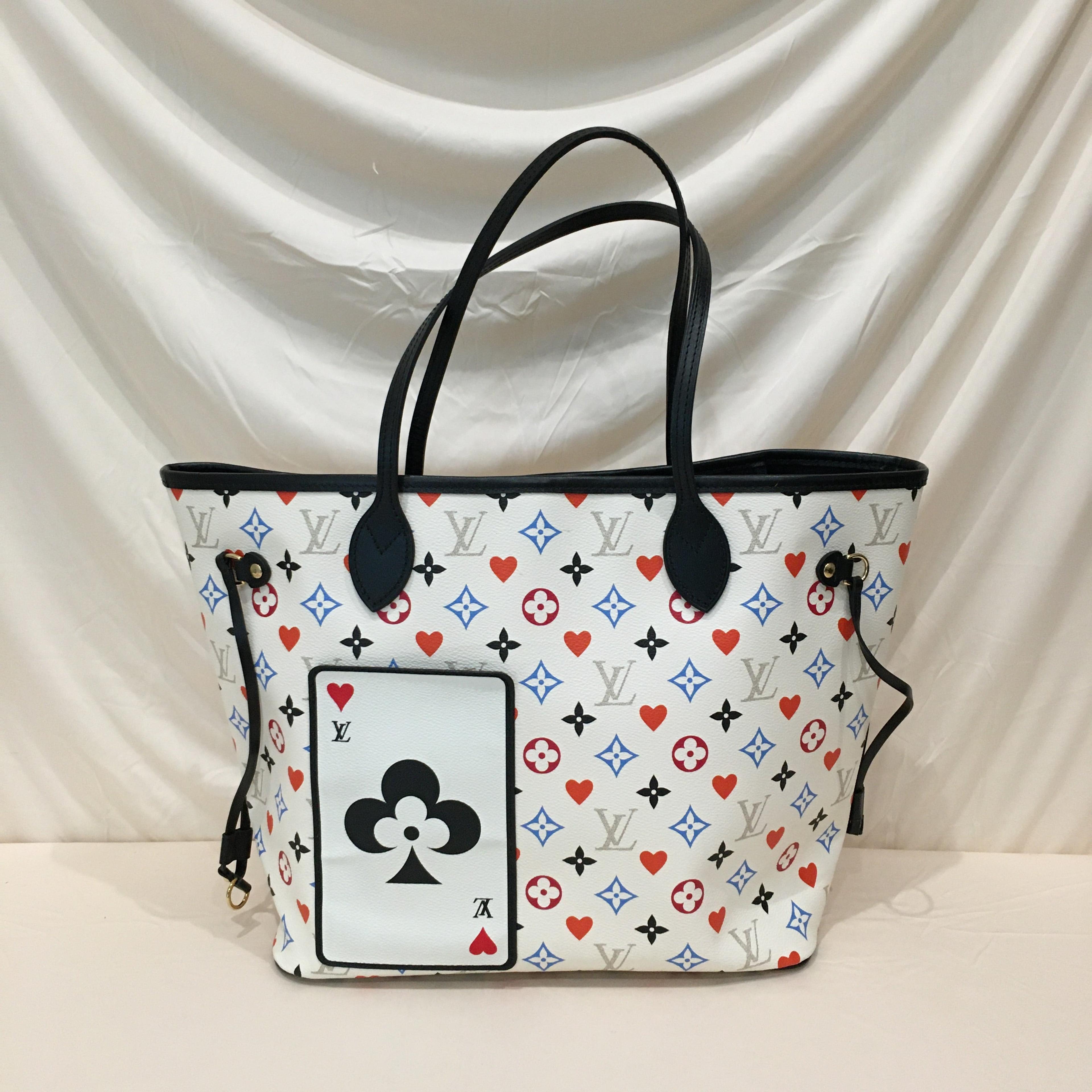 Louis Vuitton White Multicolor Game On Monogram Canvas Neverfull