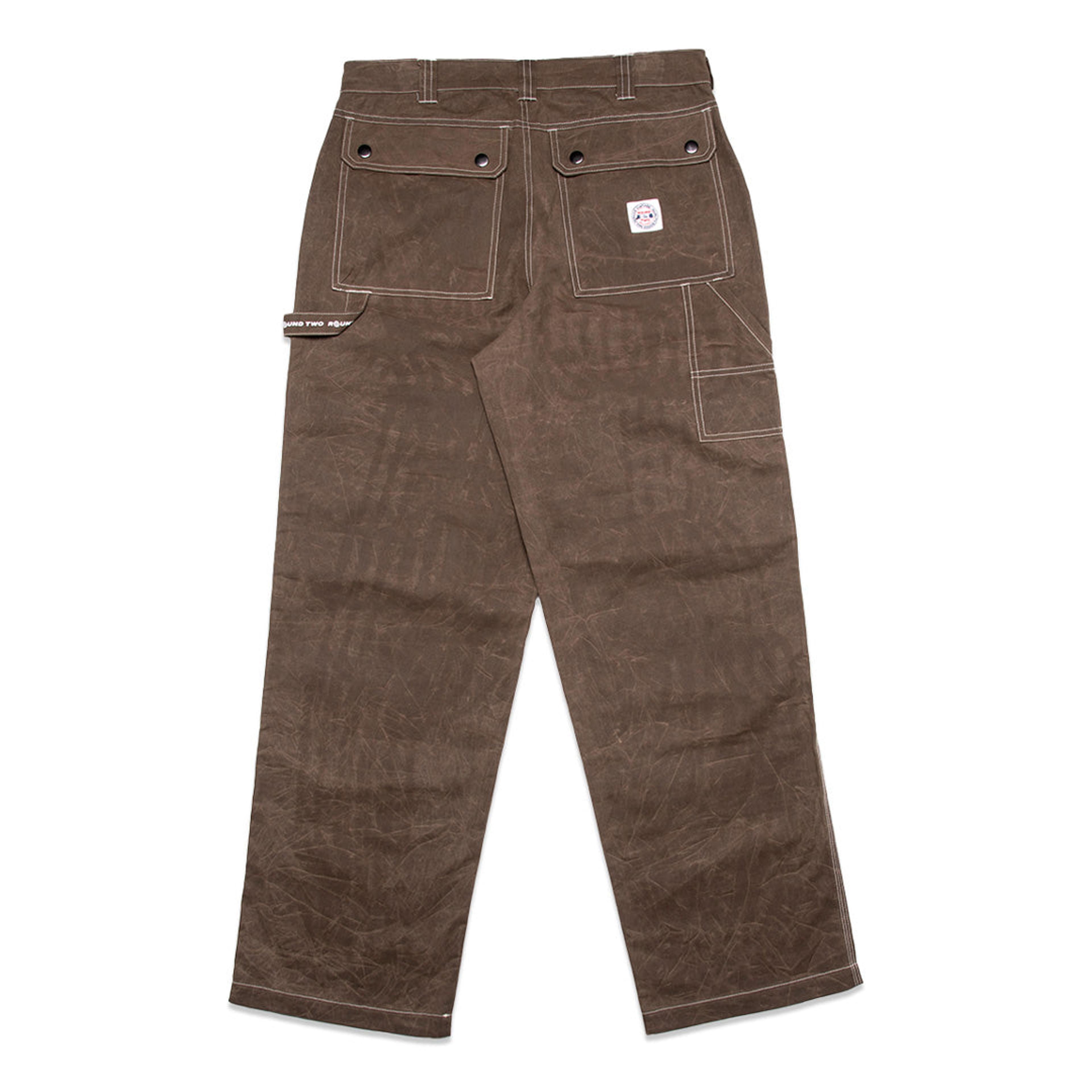 Alternate View 1 of Waxed Canvas Cargo Work Pant - Brown