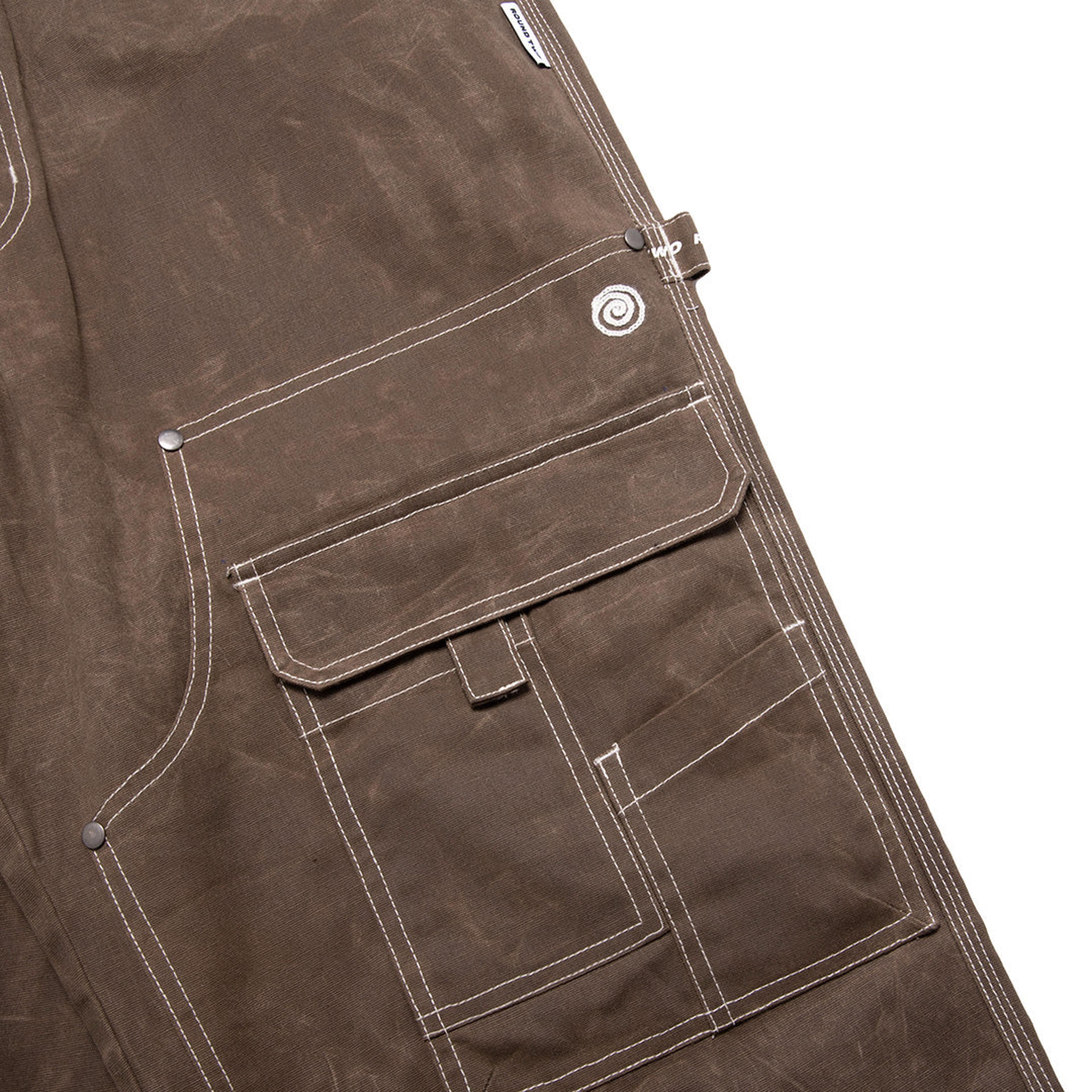 Alternate View 2 of Waxed Canvas Cargo Work Pant - Brown