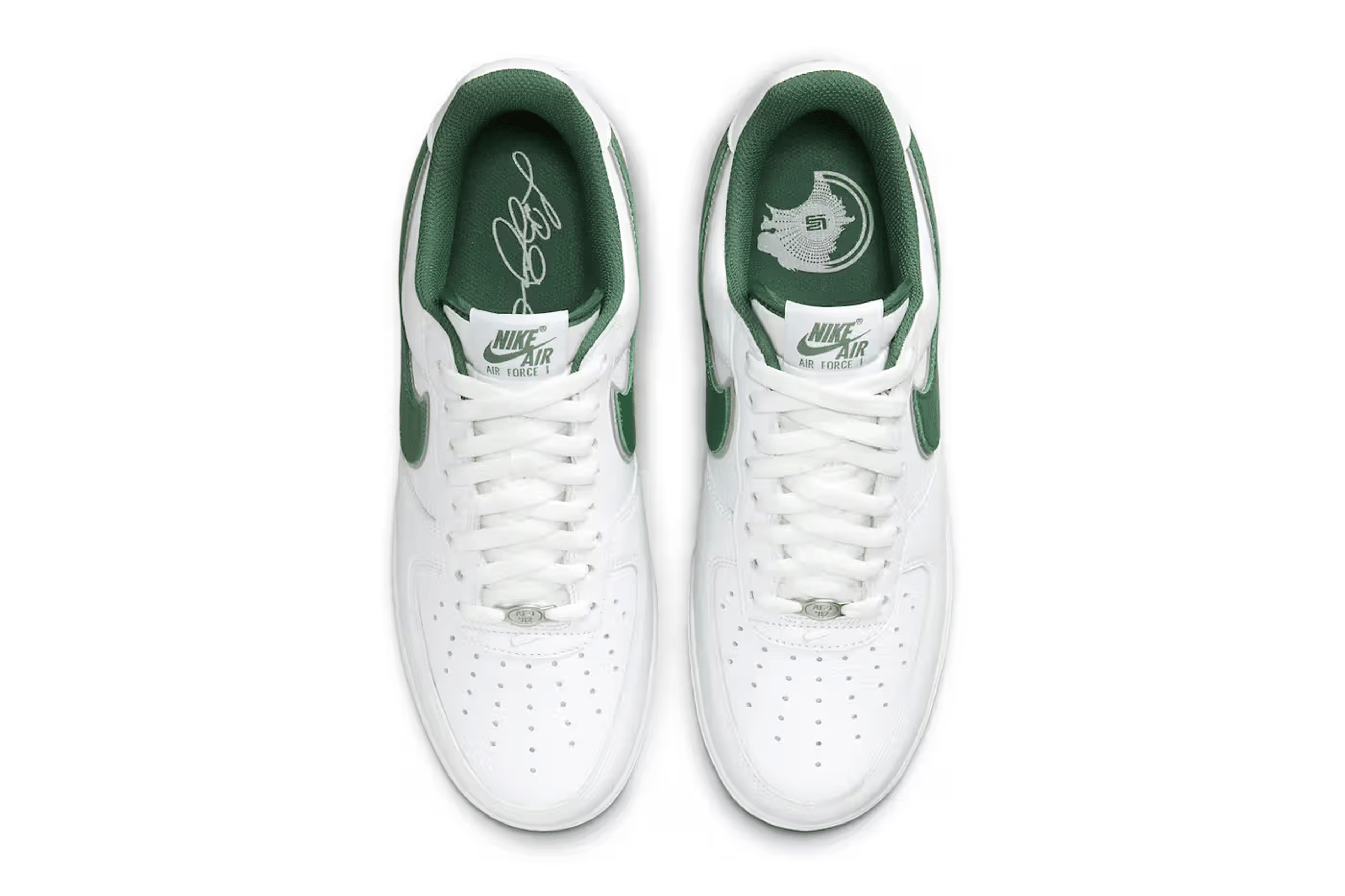 Alternate View 4 of Men's Nike Air Force 1 Low - White/Deep Forest
