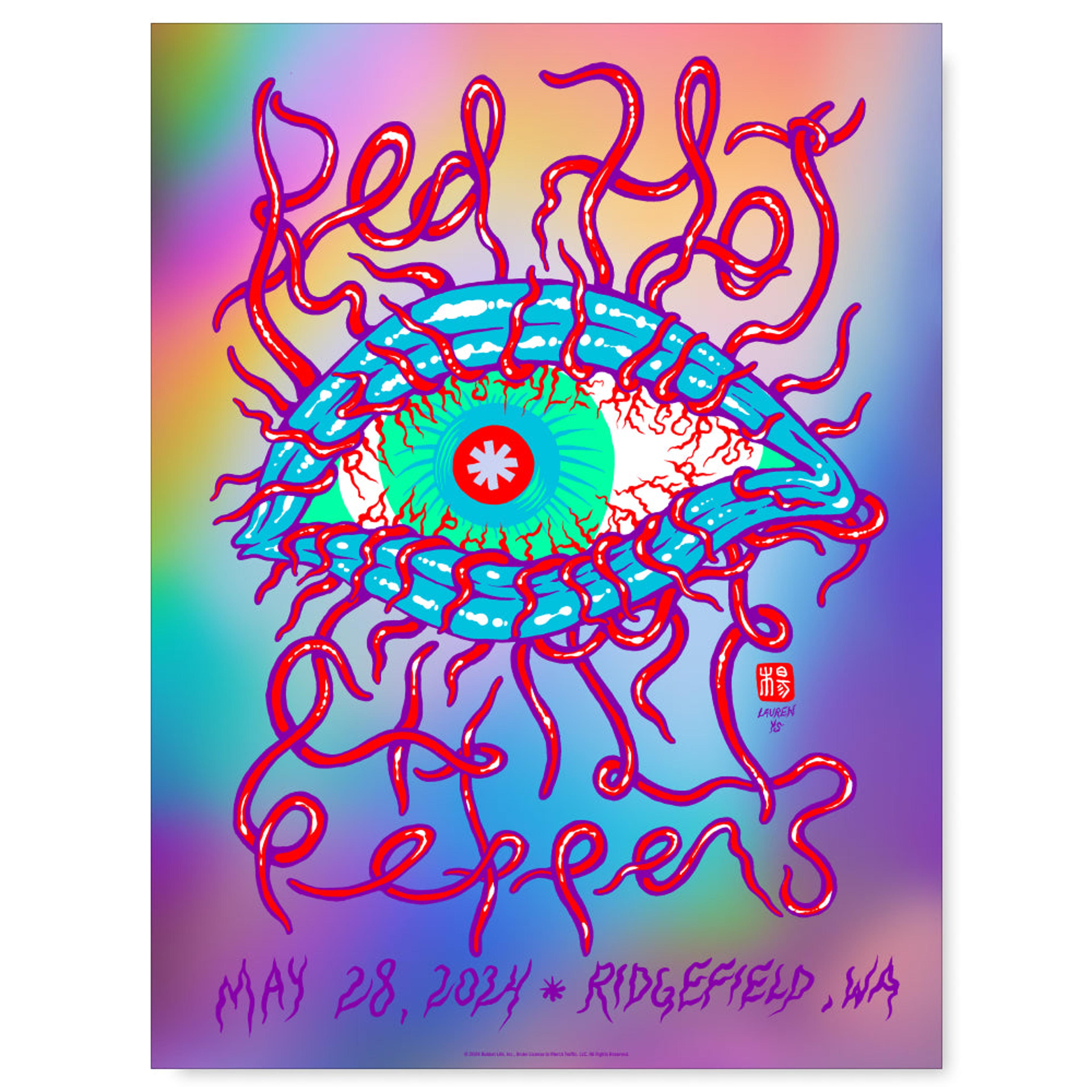 Red Hot Chili Peppers Ridgefield May 28, 2024 (Rainbow Foil)