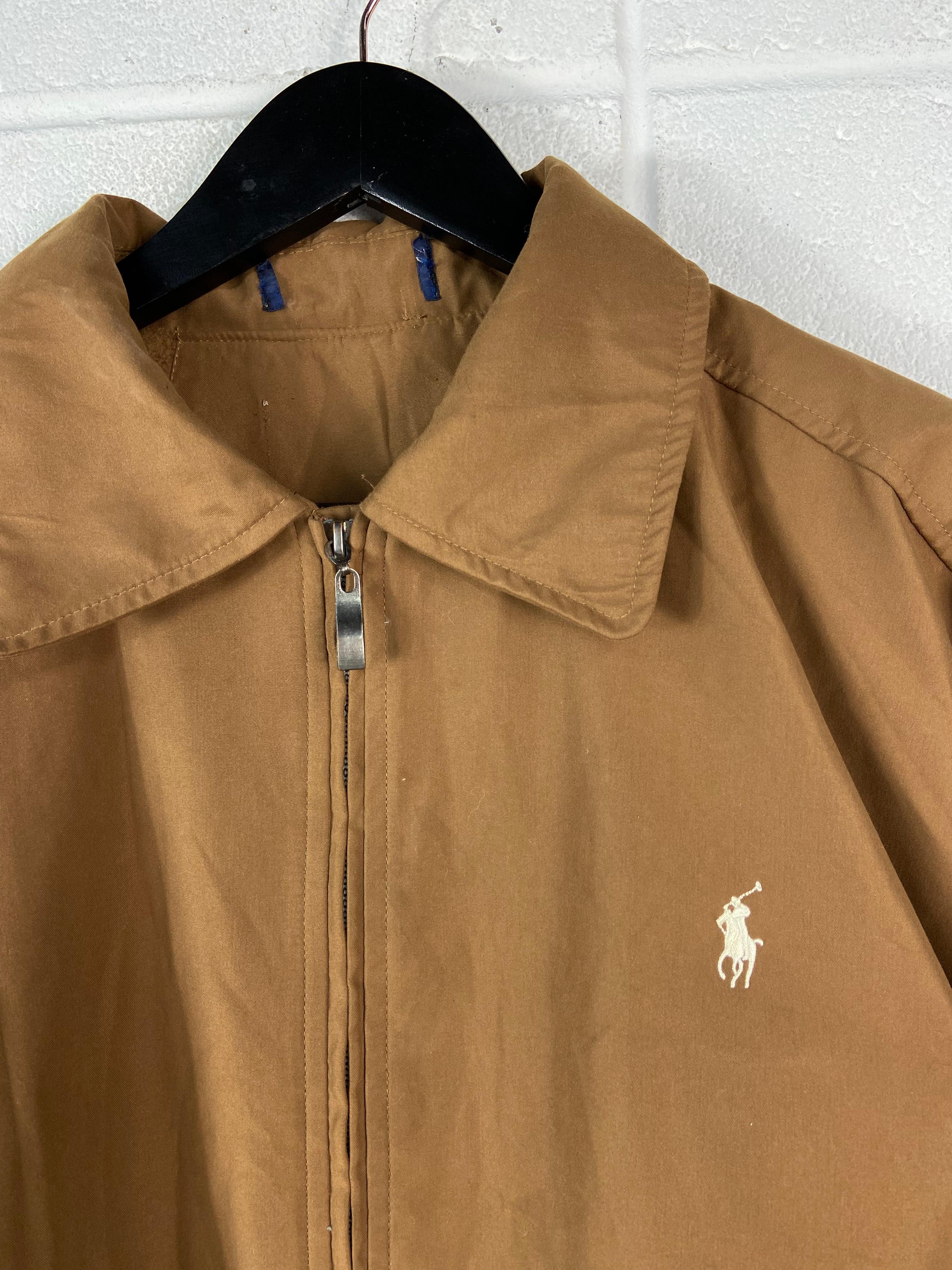 Alternate View 1 of VTG Polo Ralph Lauren Brown Zip Up Jacket Sz XL