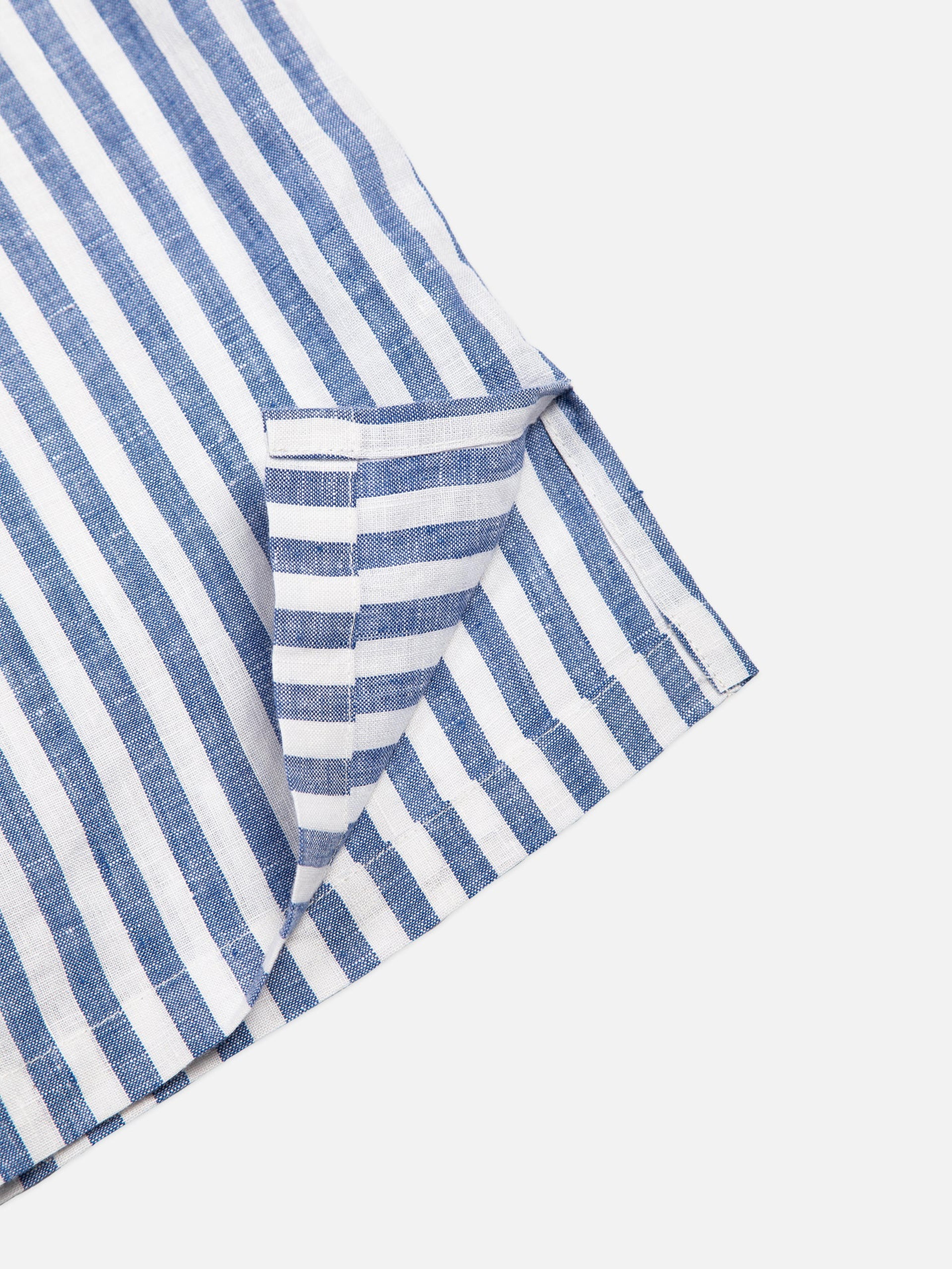 Alternate View 2 of YC Long Popover Shirt - Striped Blue