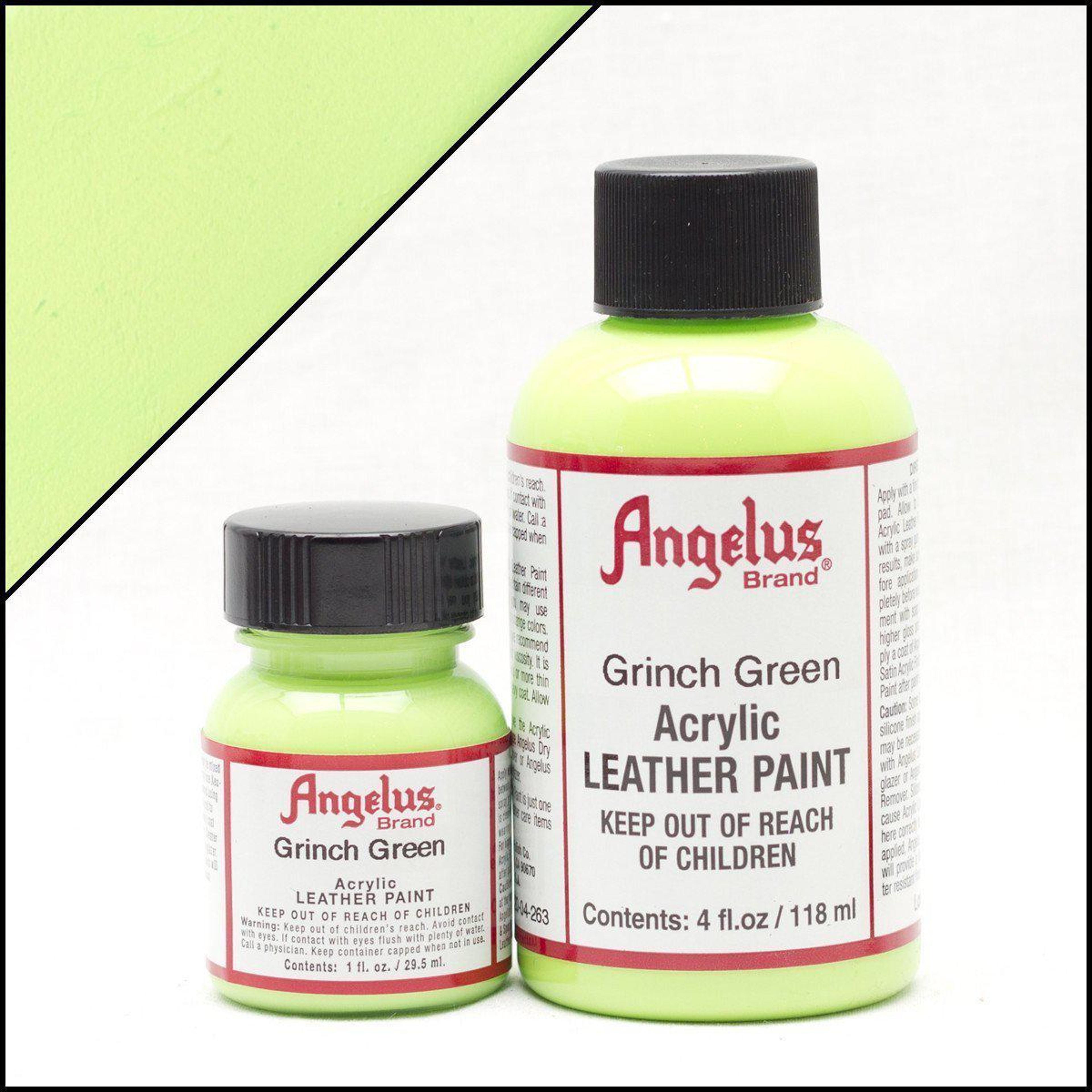Angelus Grinch Green Acrylic Paint 1oz Leather Acrylic Paint Shoe Paint  Custom Shoe Paint 