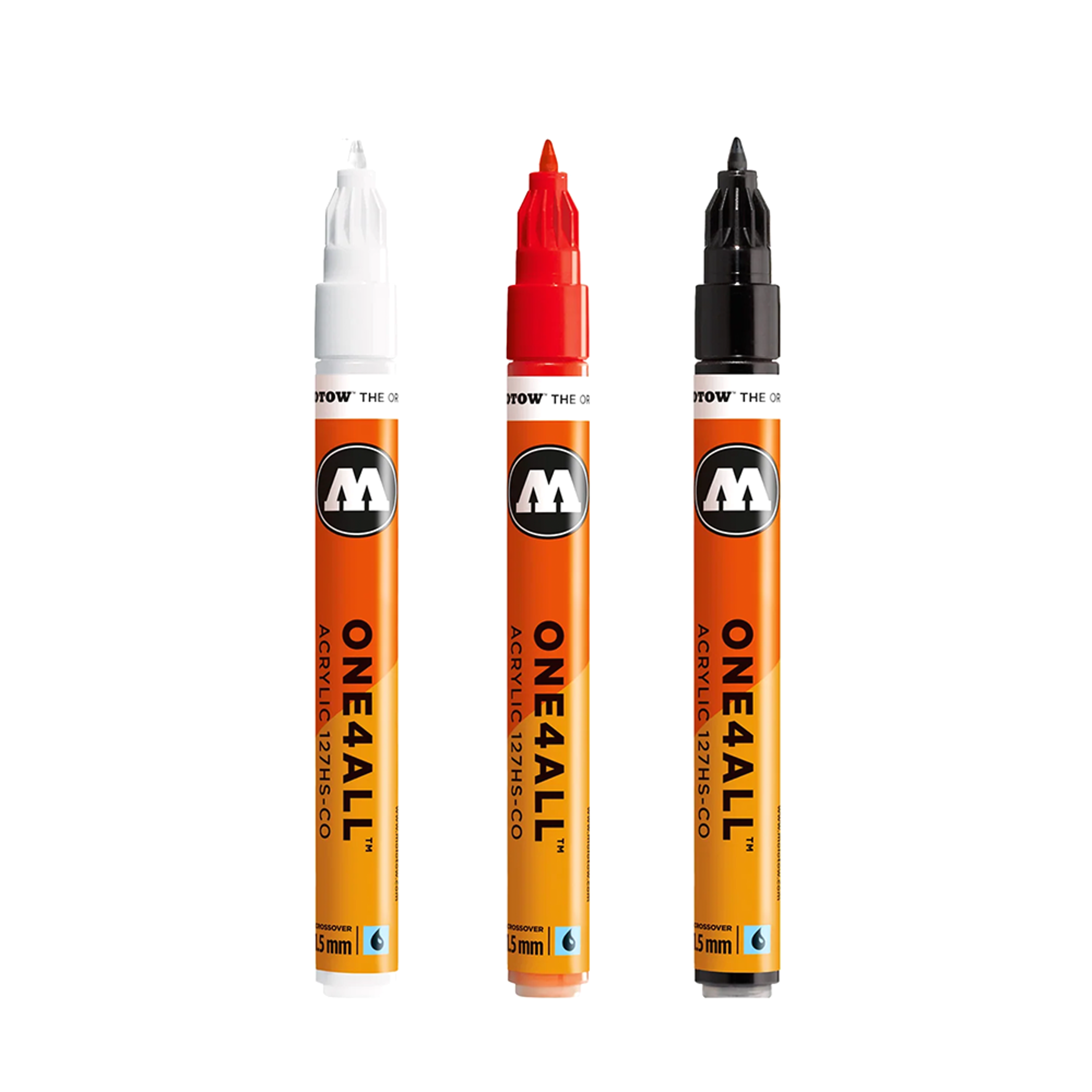 Molotow ONE4ALL 127HS-EF Acrylic Paint Marker 1mm Signal Black