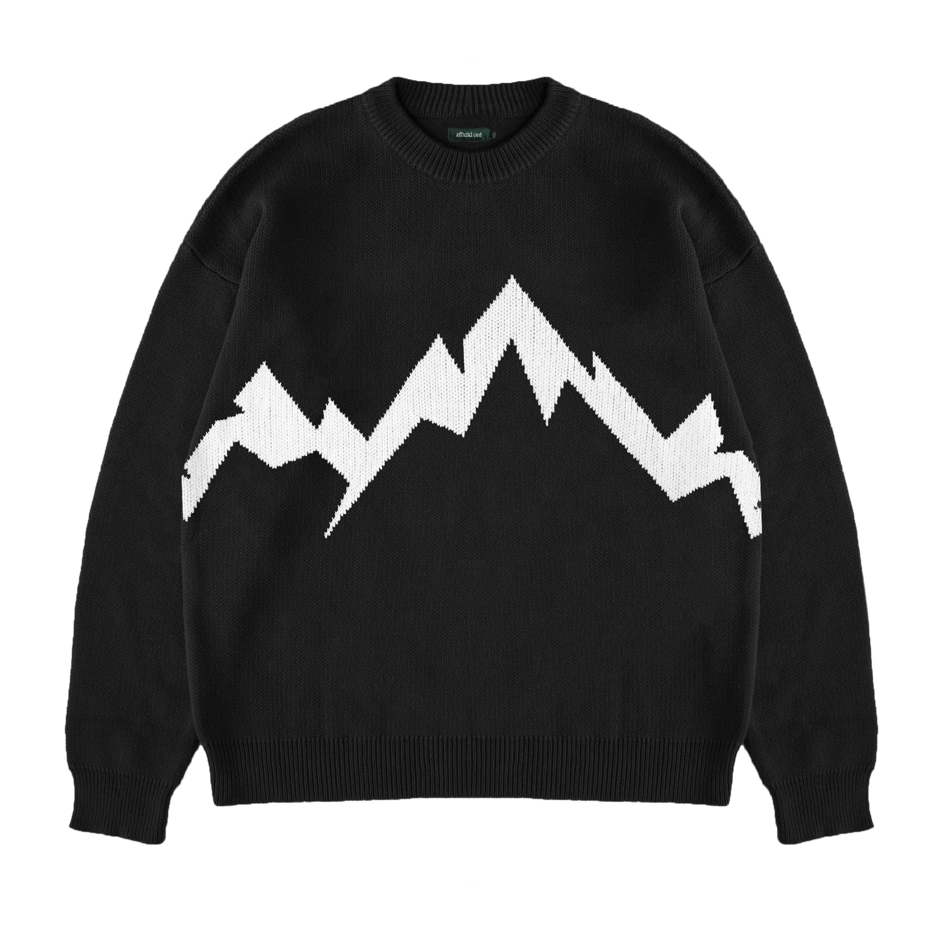 Black Lowell Knit Sweatshirt