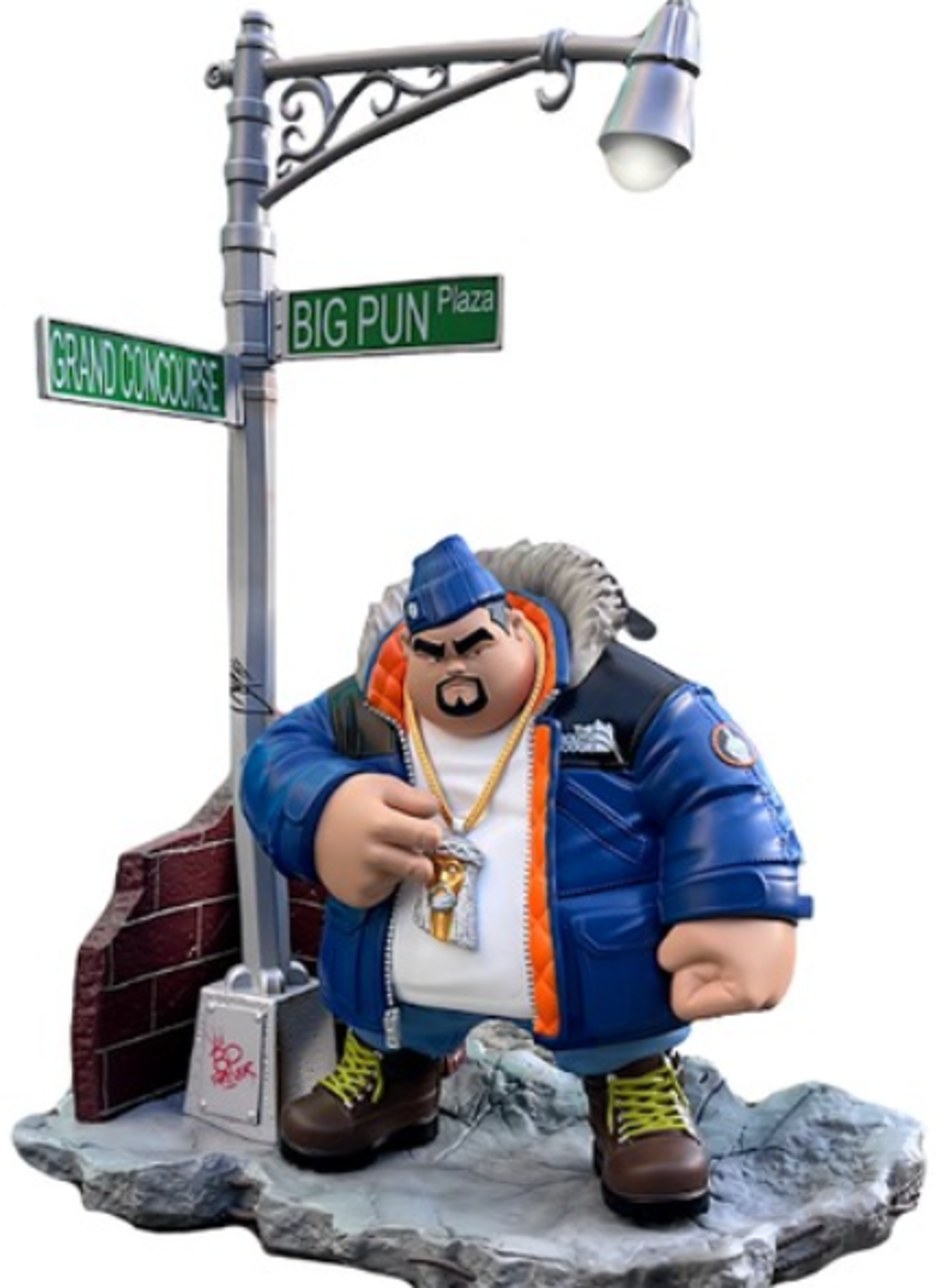 Big Pun x Fu-Stamps Deluxe Designer Toy with Light Up Stand