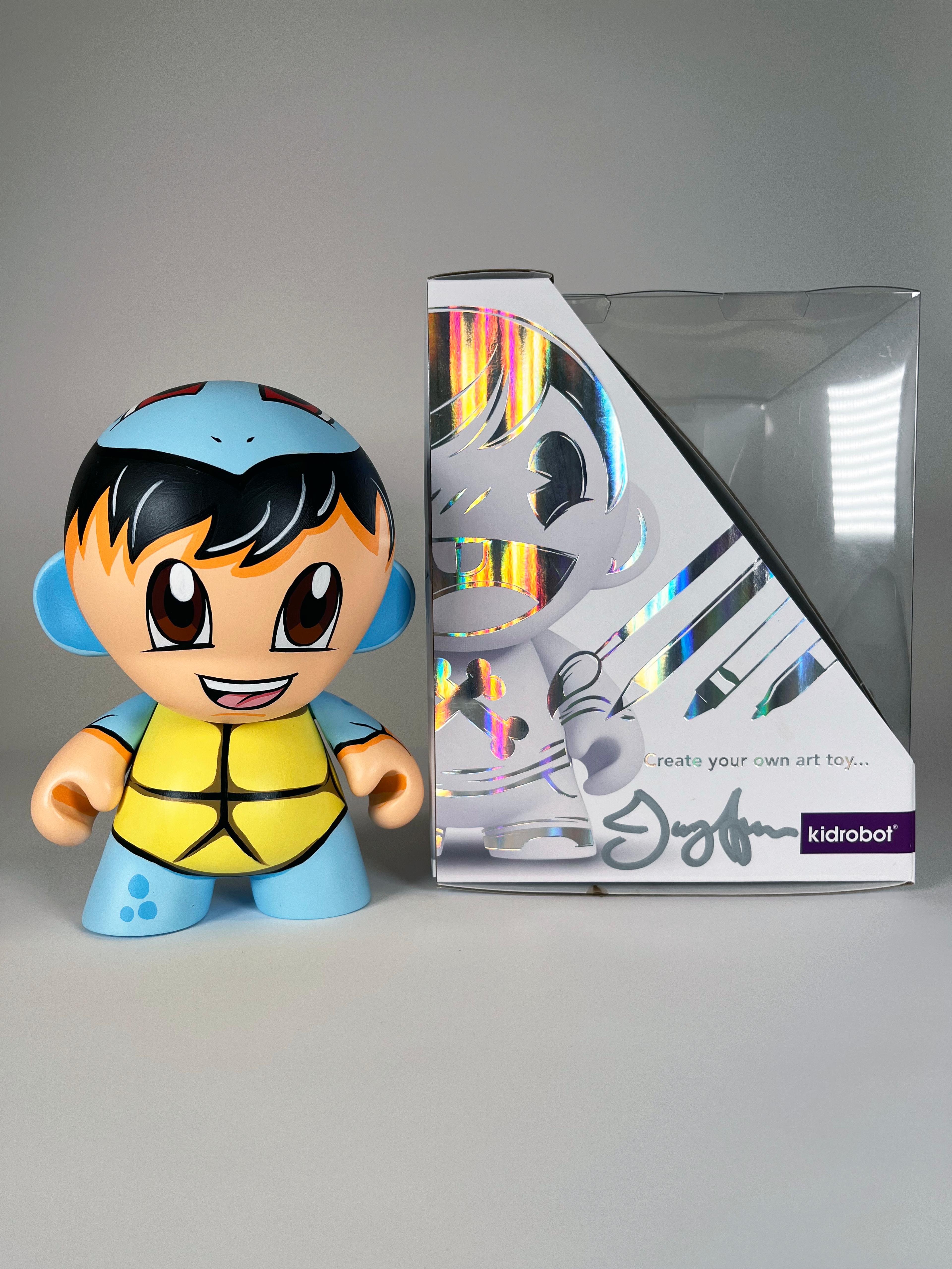  ASH IN A SQUIRTLE SUIT-HAND PAINTED MUNNY FROM KID ROBOT