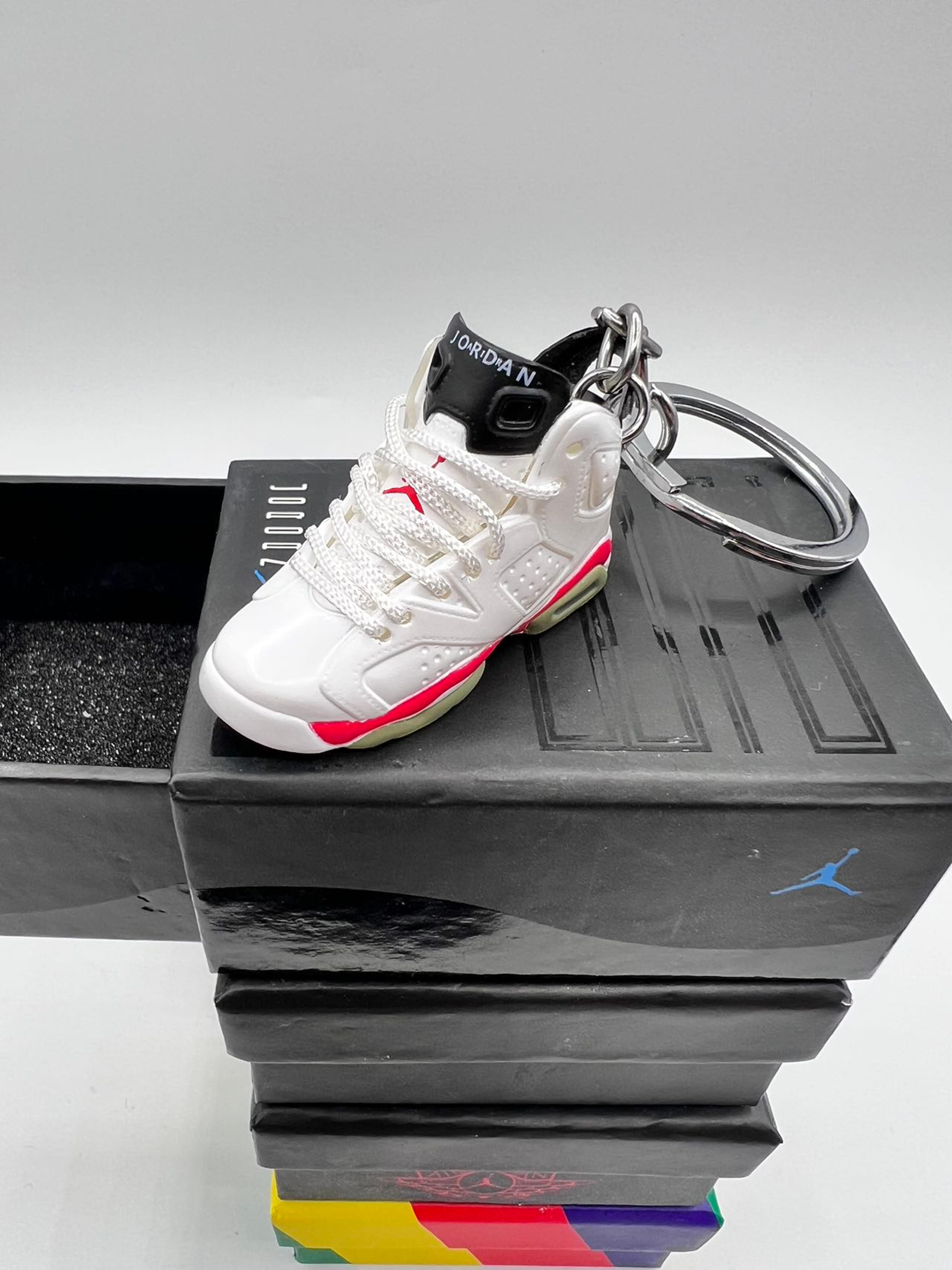 Free Shipping Nike Jordan 6 Retro White Infrared Keychain With Matching Box