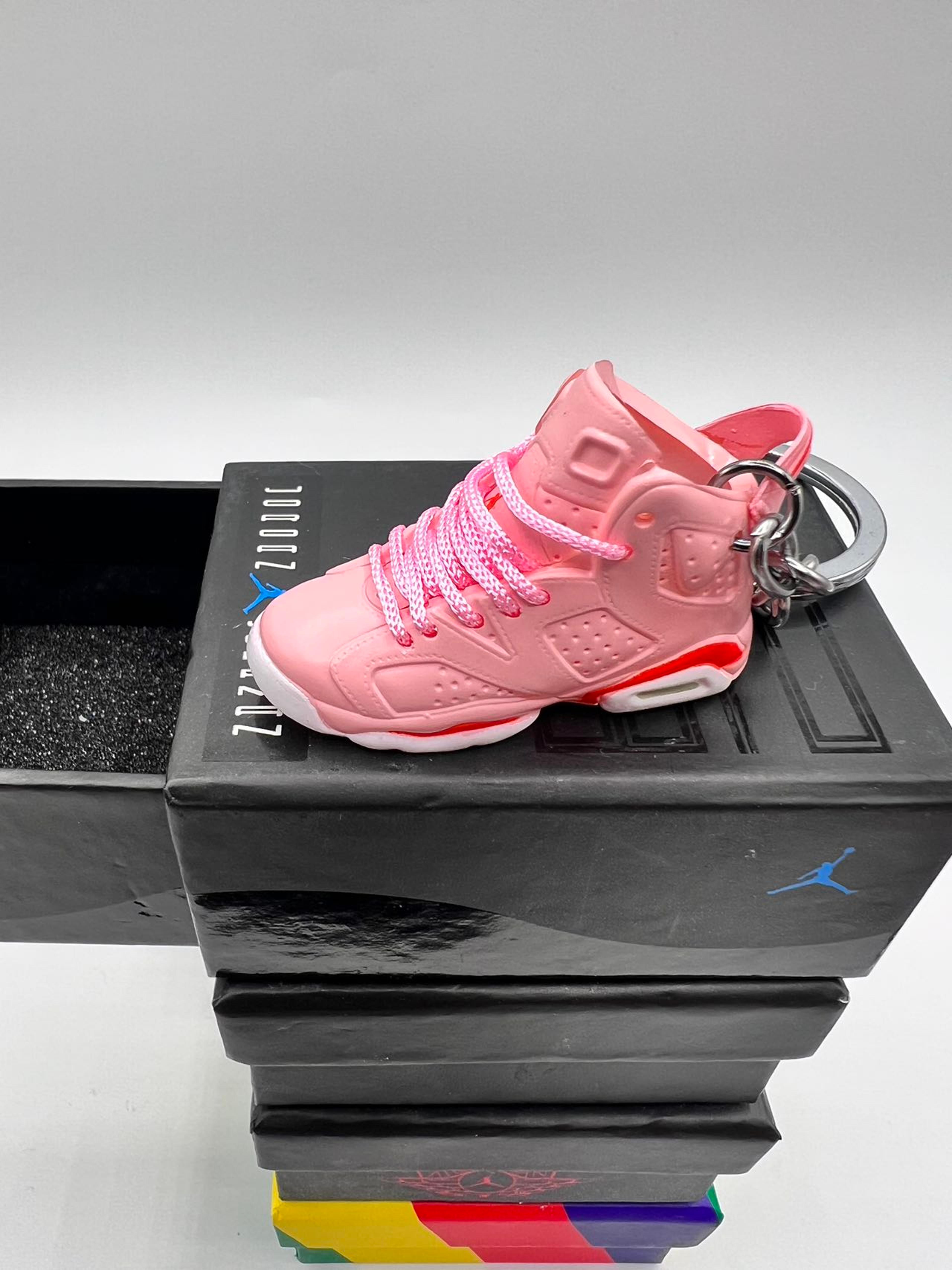 Free Shipping Nike Jordan 6 Retro Millennial Pink Keychain With Matching Box