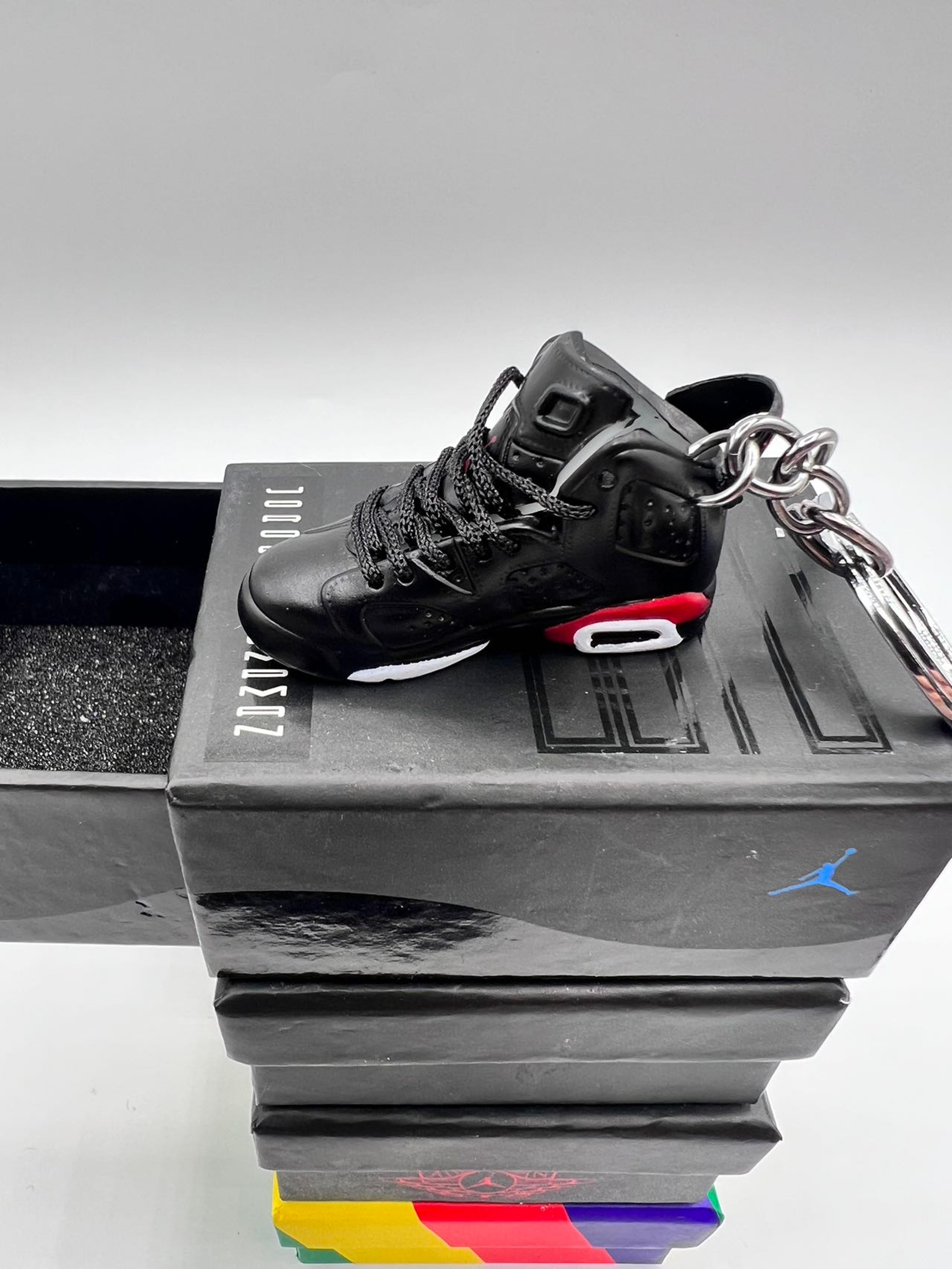 Free Shipping Nike Jordan 6 Retro Black Infrared Keychain With Matching Box