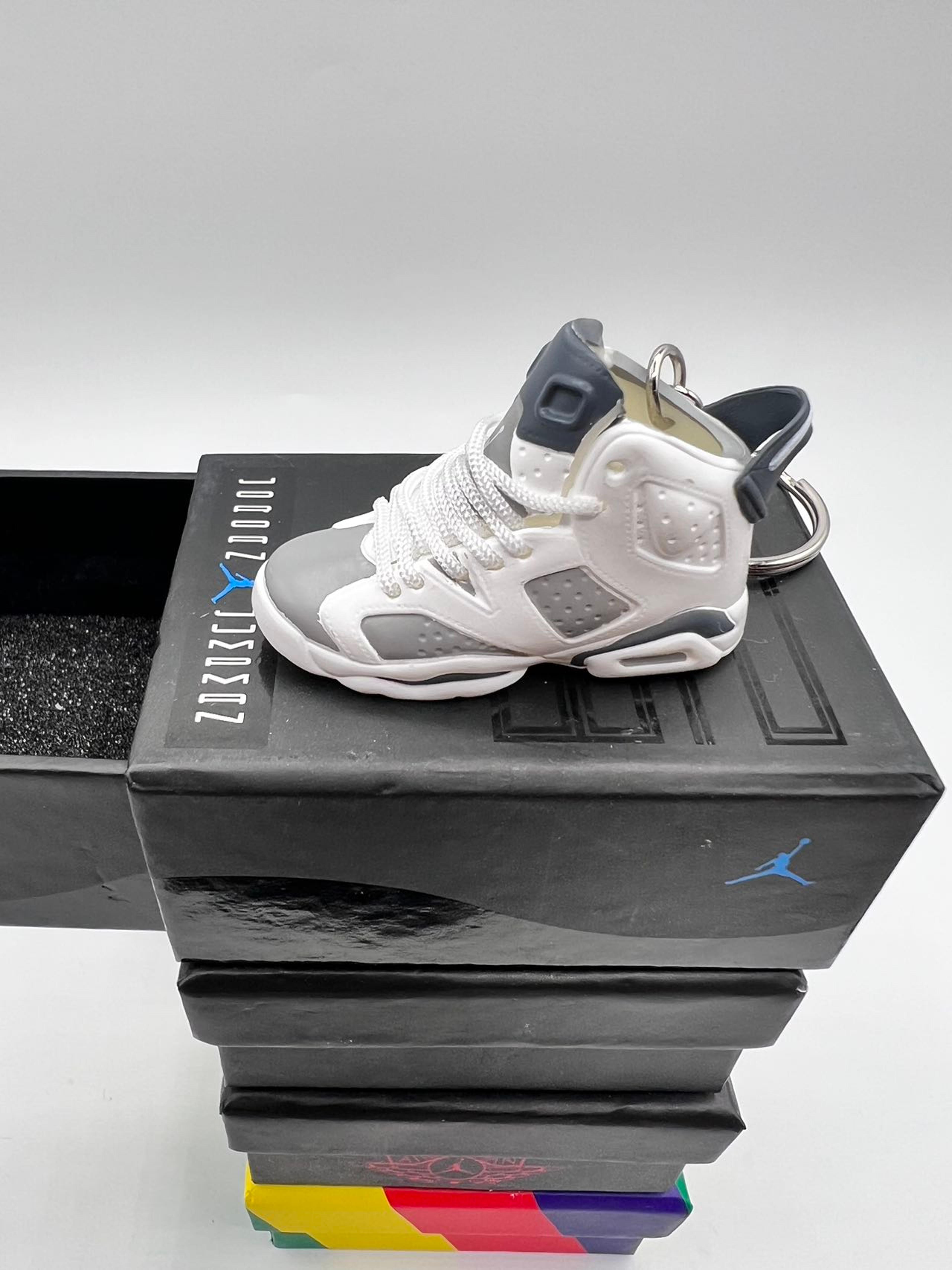 Free Shipping Nike Jordan 6 Cool Grey (GS) Keychain With Matching Box