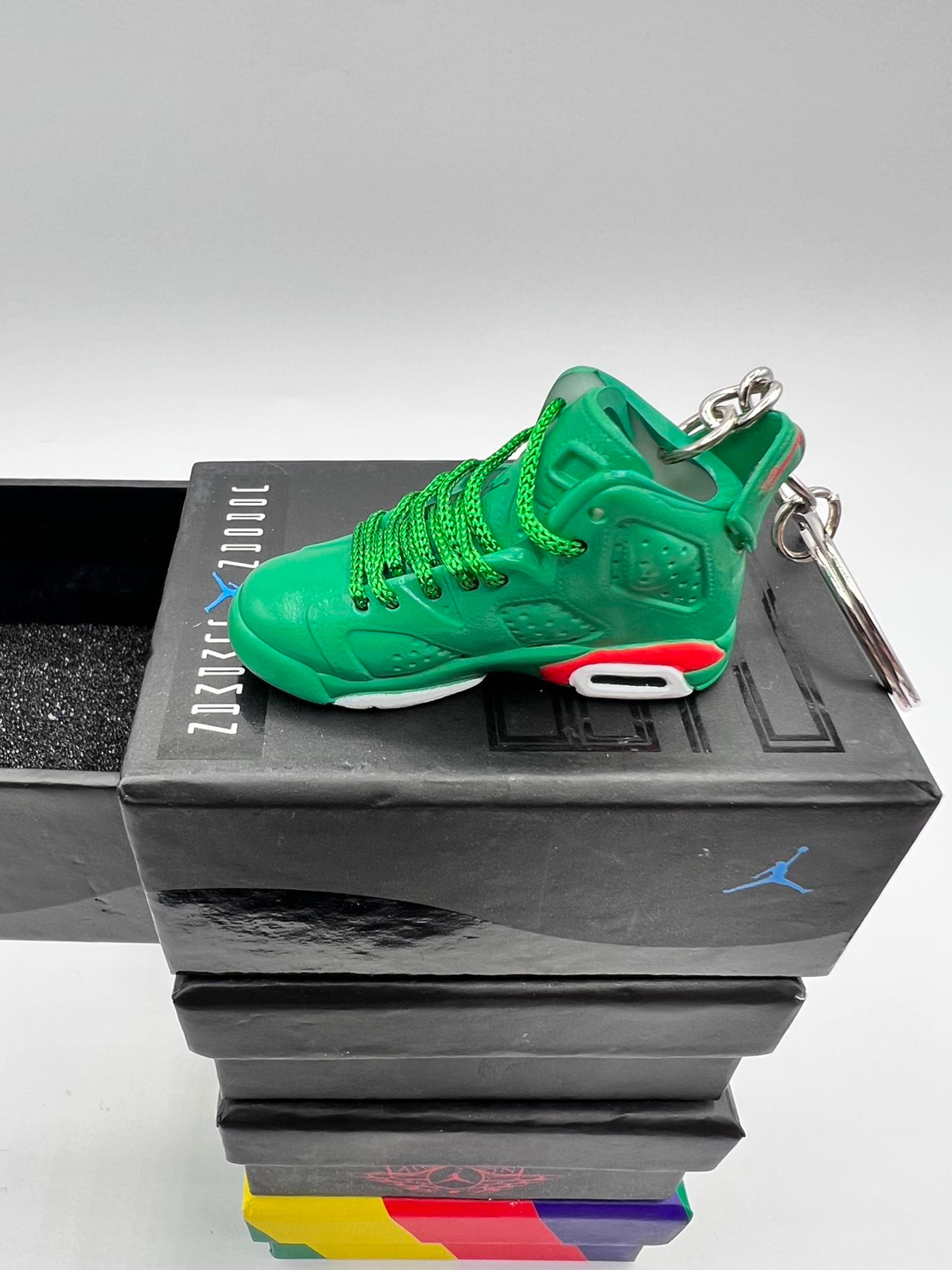 Free Shipping Nike Jordan 6 Retro Gatorade Green Keychain With Matching Box