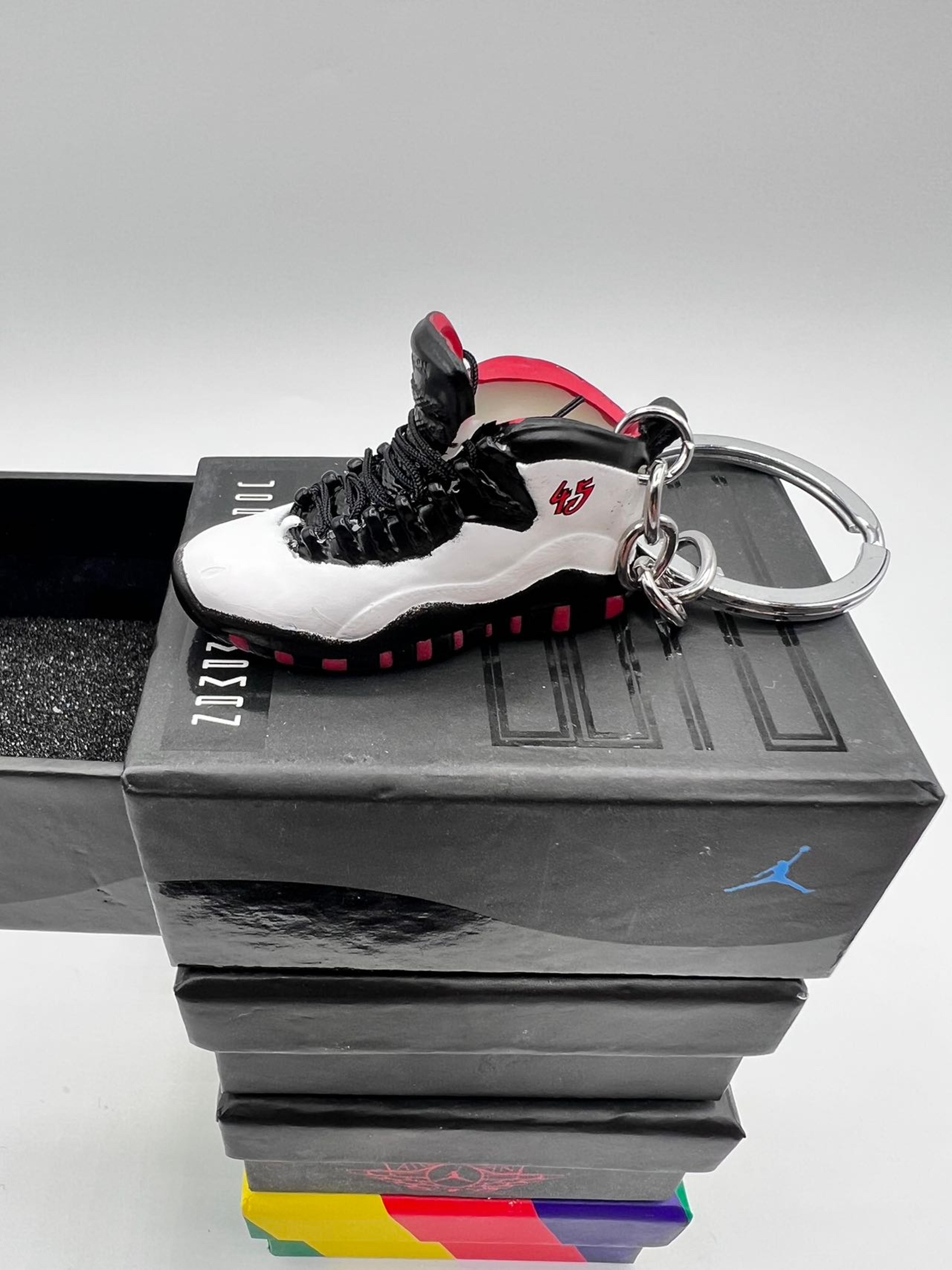 Free Shipping Nike Jordan 10 Retro Double Nickel Keychain With Matching Box