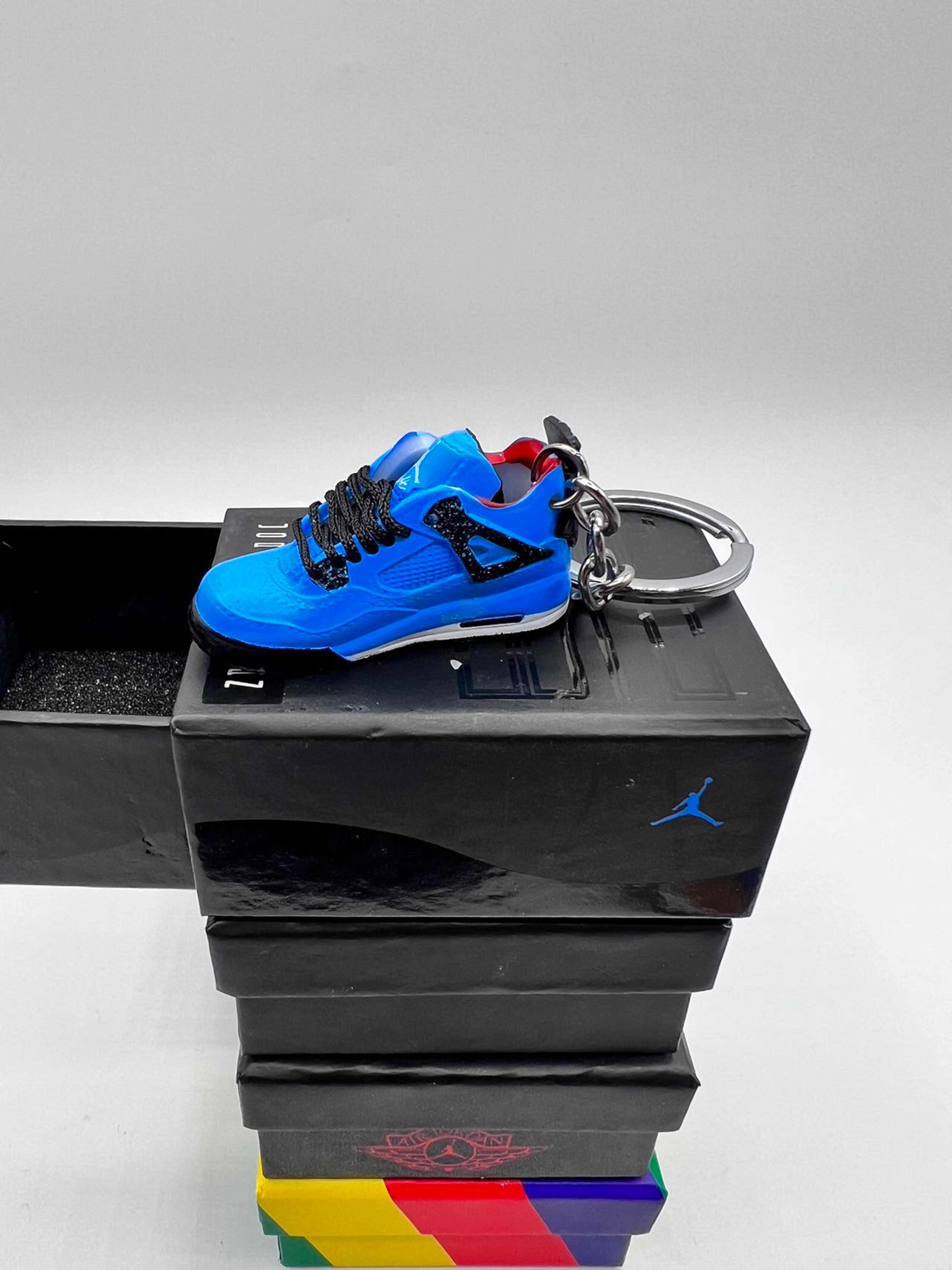 Free Shipping Nike Mini Jordan 4 Retro TRAVIS SCOTT Keychain With Matching Box