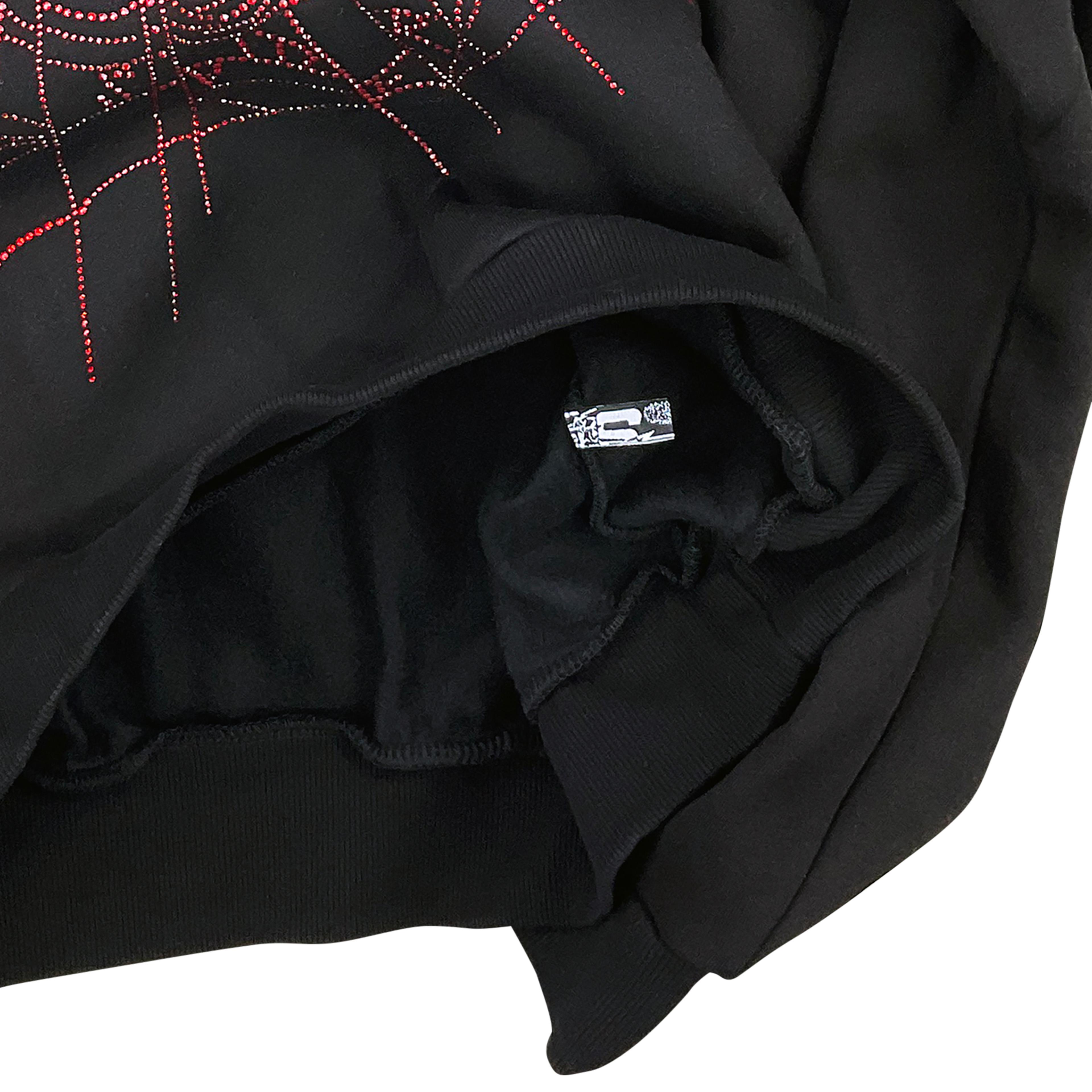 Alternate View 3 of Sp5der OG Rhinestone Logo Hoodie Sweatshirt Black | Spider Worldwide