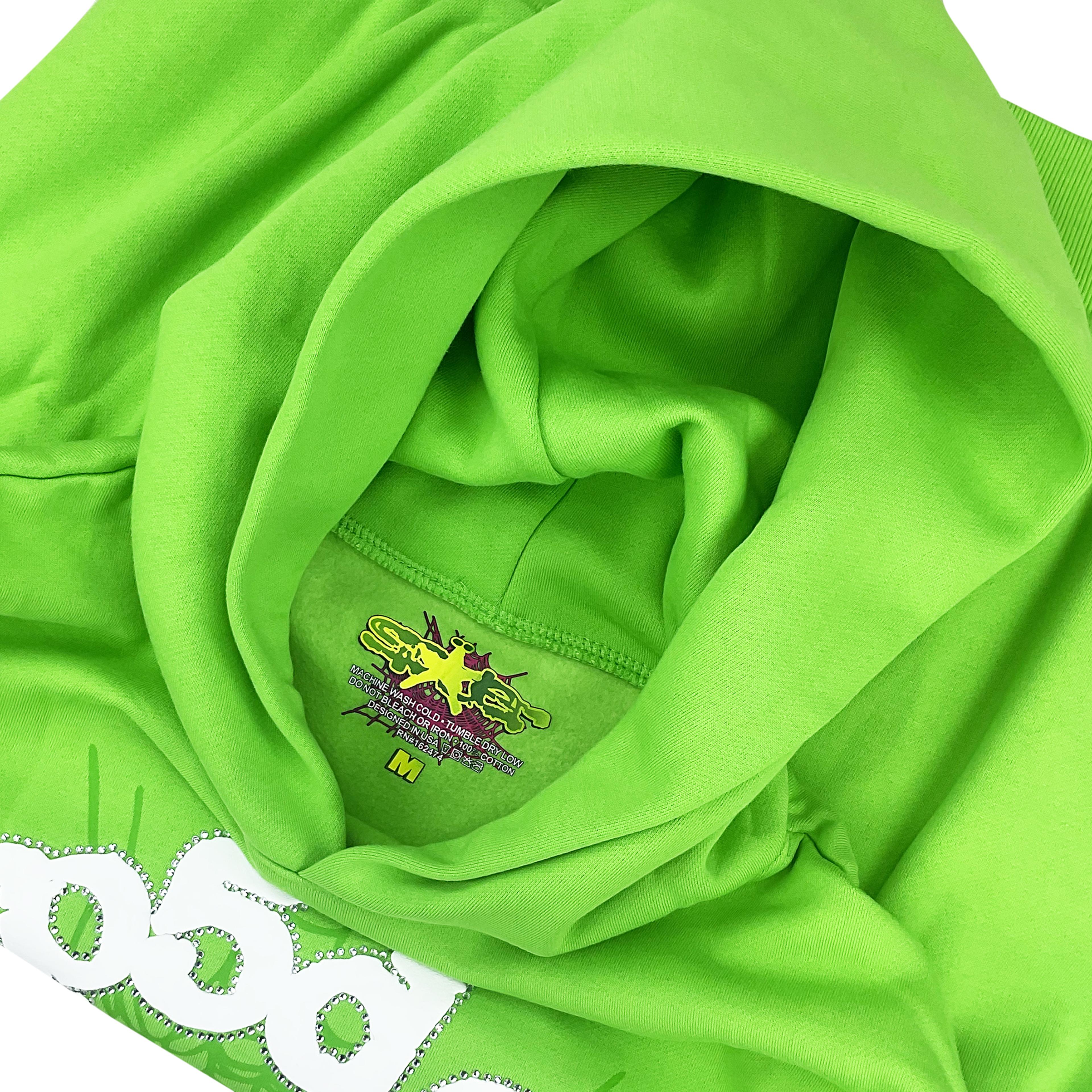 Alternate View 2 of Sp5der Web Hoodie Sweatshirt Slime Green | Spider Worldwide