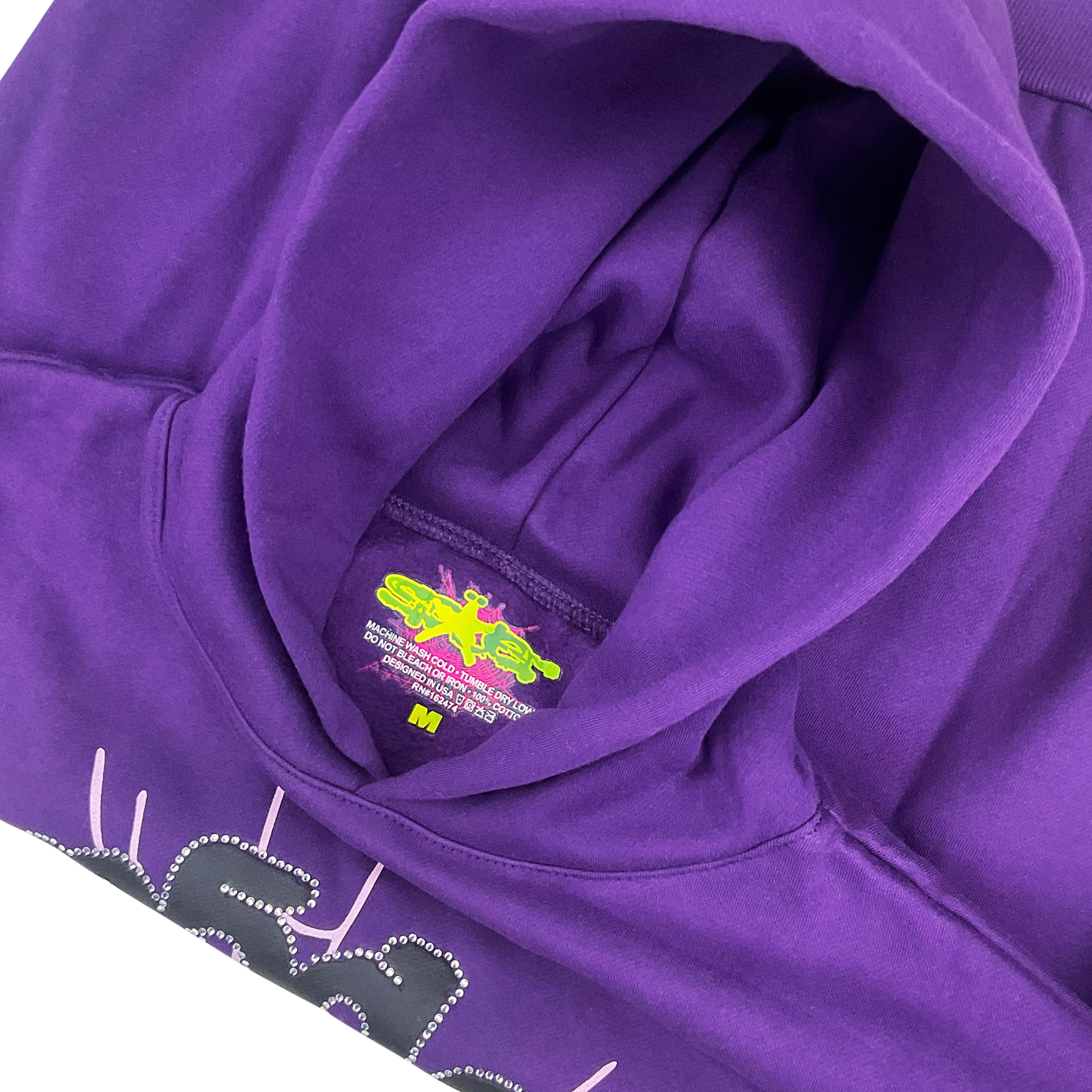 Alternate View 2 of Sp5der Web Hoodie Sweatshirt Purple | Spider Worldwide