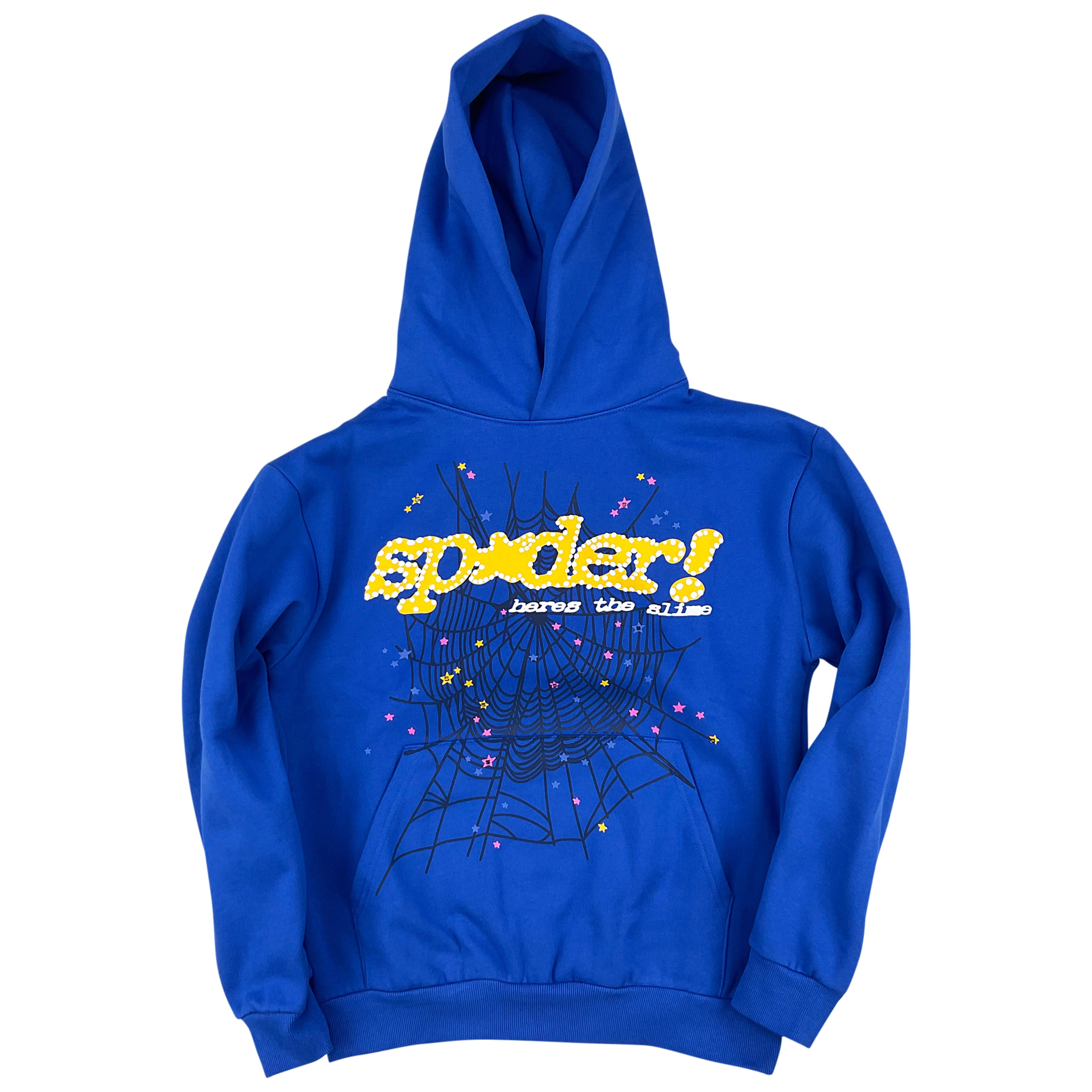 Sp5der TC Marina Blue Hoodie Sweatshirt | Spider Worldwide