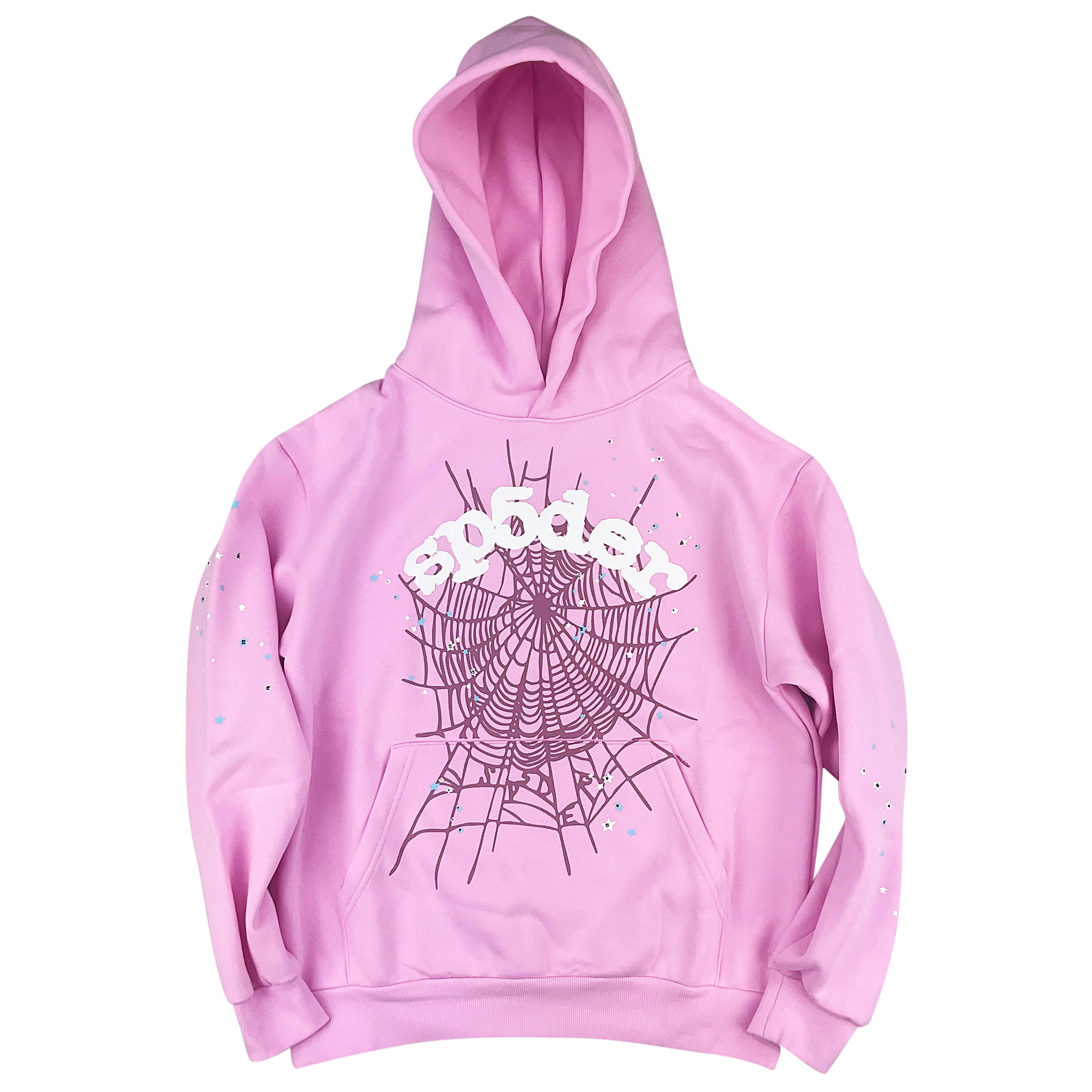 Sp5der OG Web Pink Hoodie Sweatshirt | Spider Worldwide