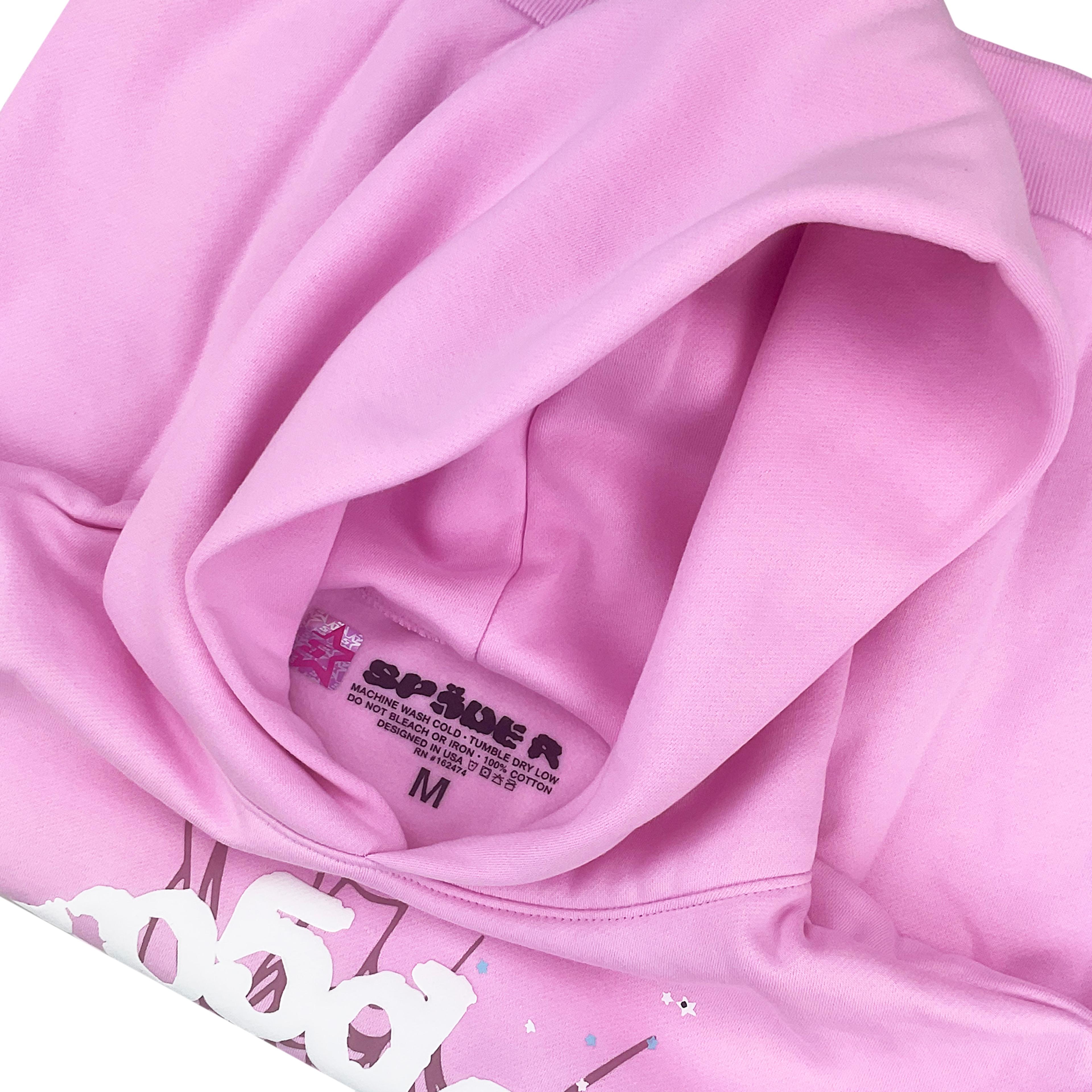 Alternate View 2 of Sp5der OG Web Hoodie Sweatshirt Pink | Spider Worldwide