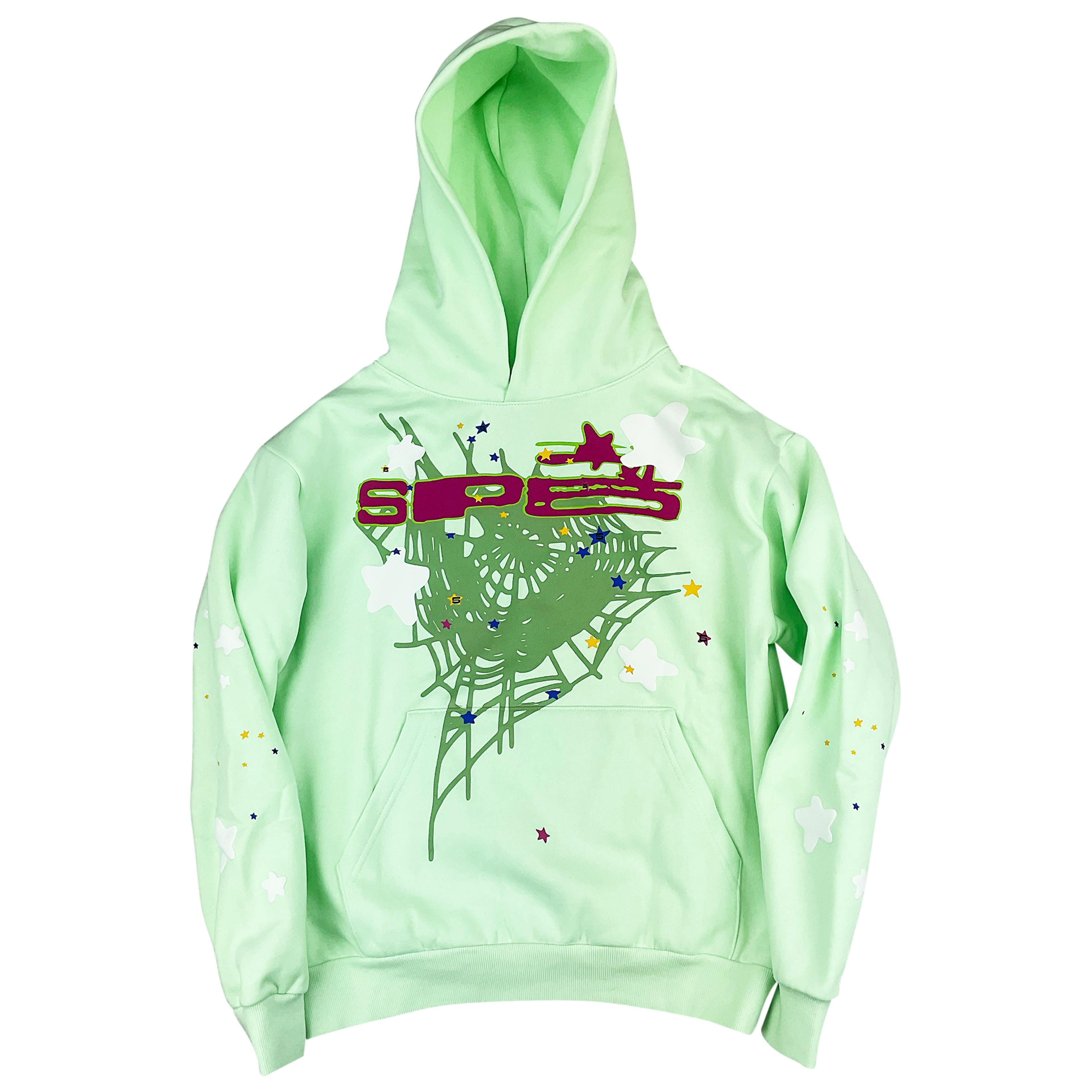Sp5der SP5 Hoodie Sweatshirt Mint Green | Spider Worldwide