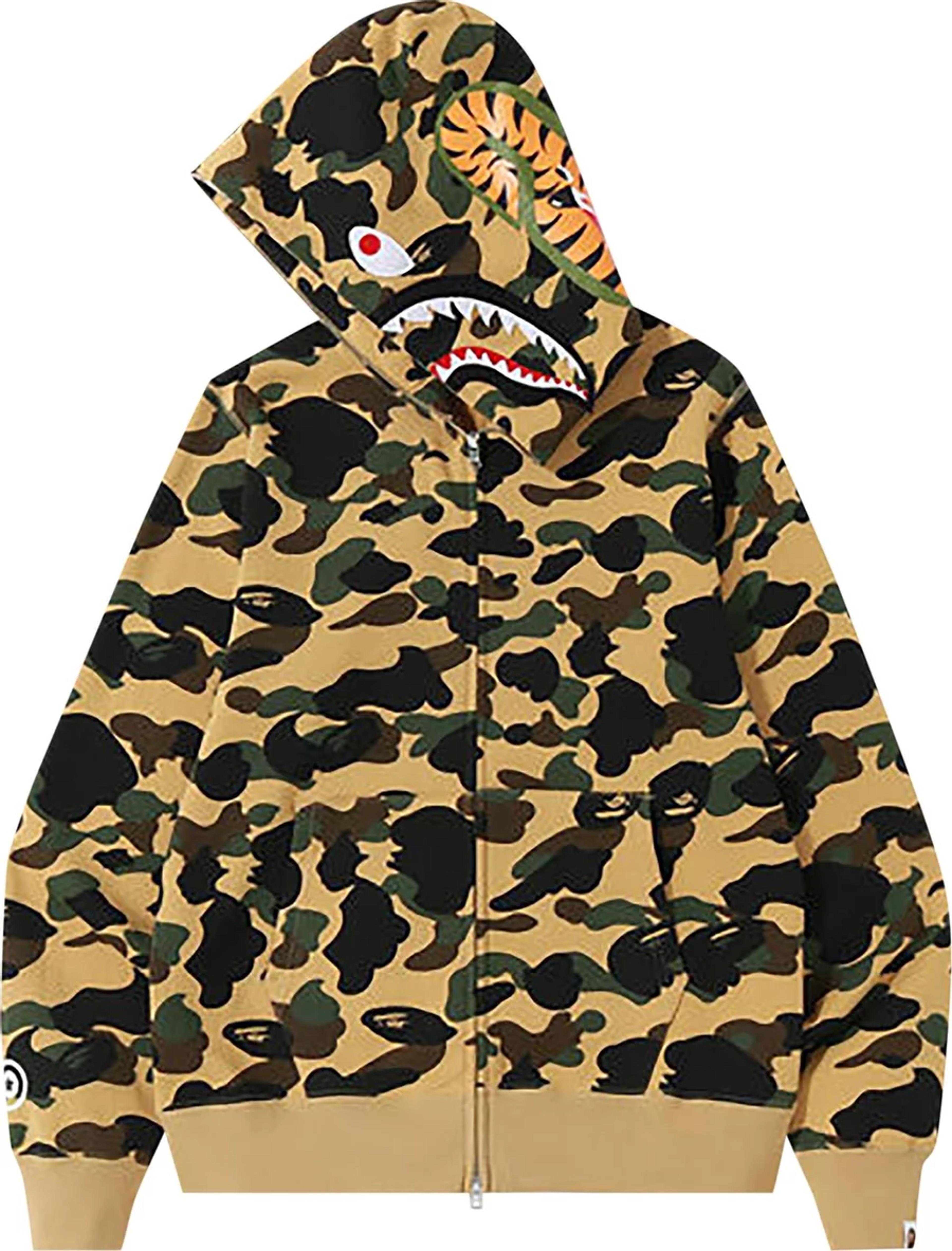 Alternate View 1 of BAPE 1st Camo Shark Full Zip Hoodie Yellow