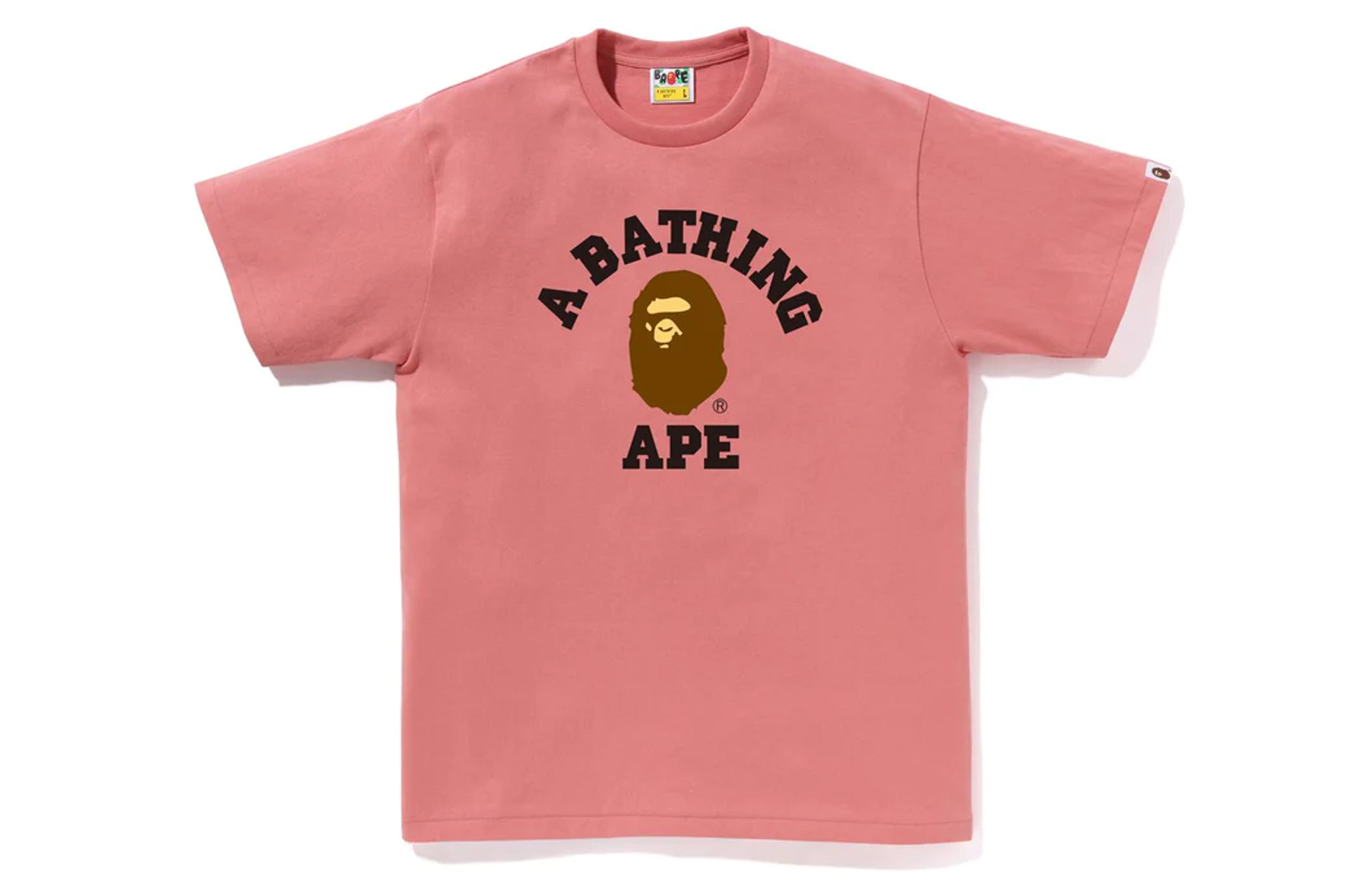 BAPE College Tee 'Pink'