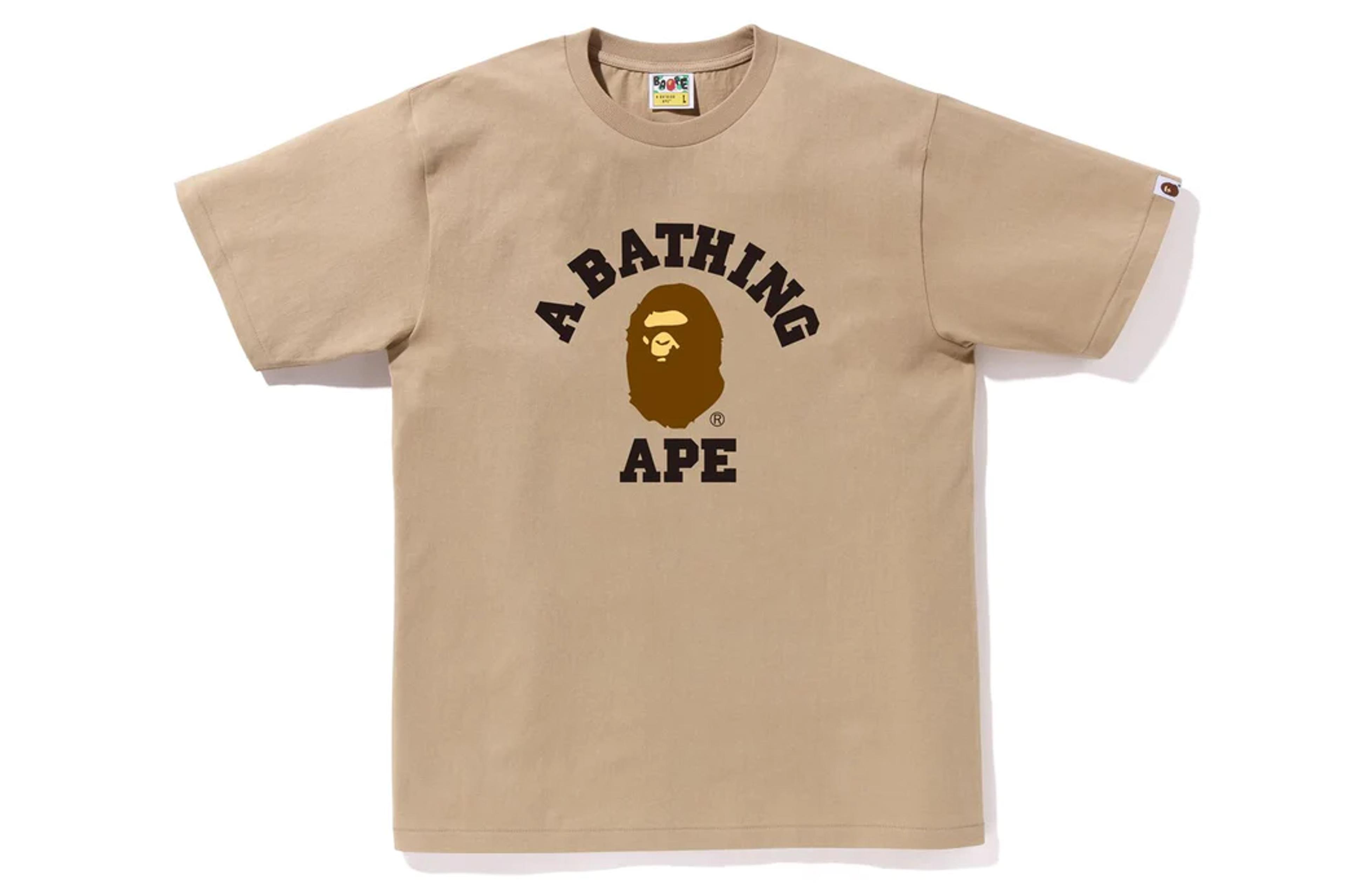 BAPE College Tee 'Beige'