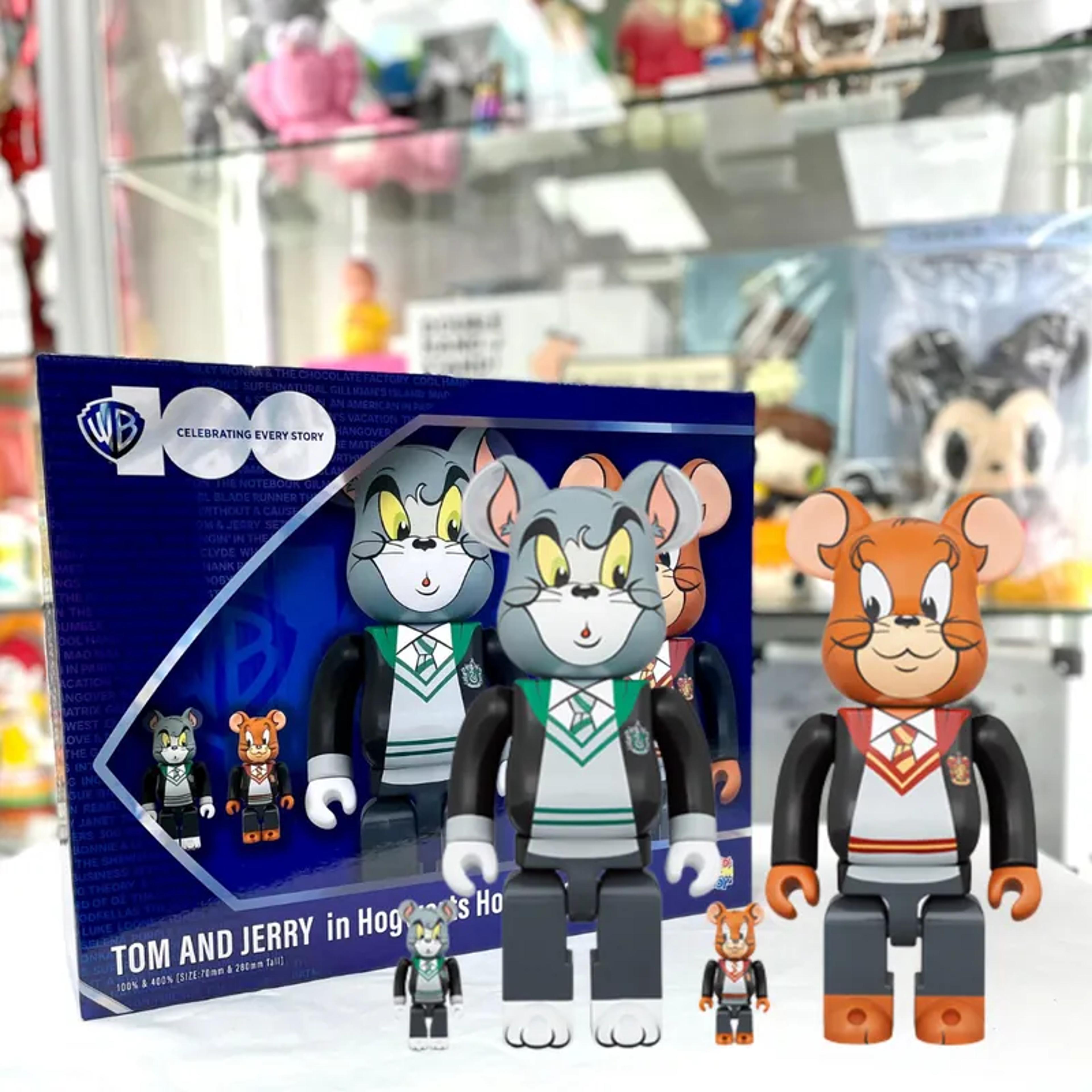 [Free shipping] BE@RBRICK TOM AND JERRY in Hogwarts House Robes